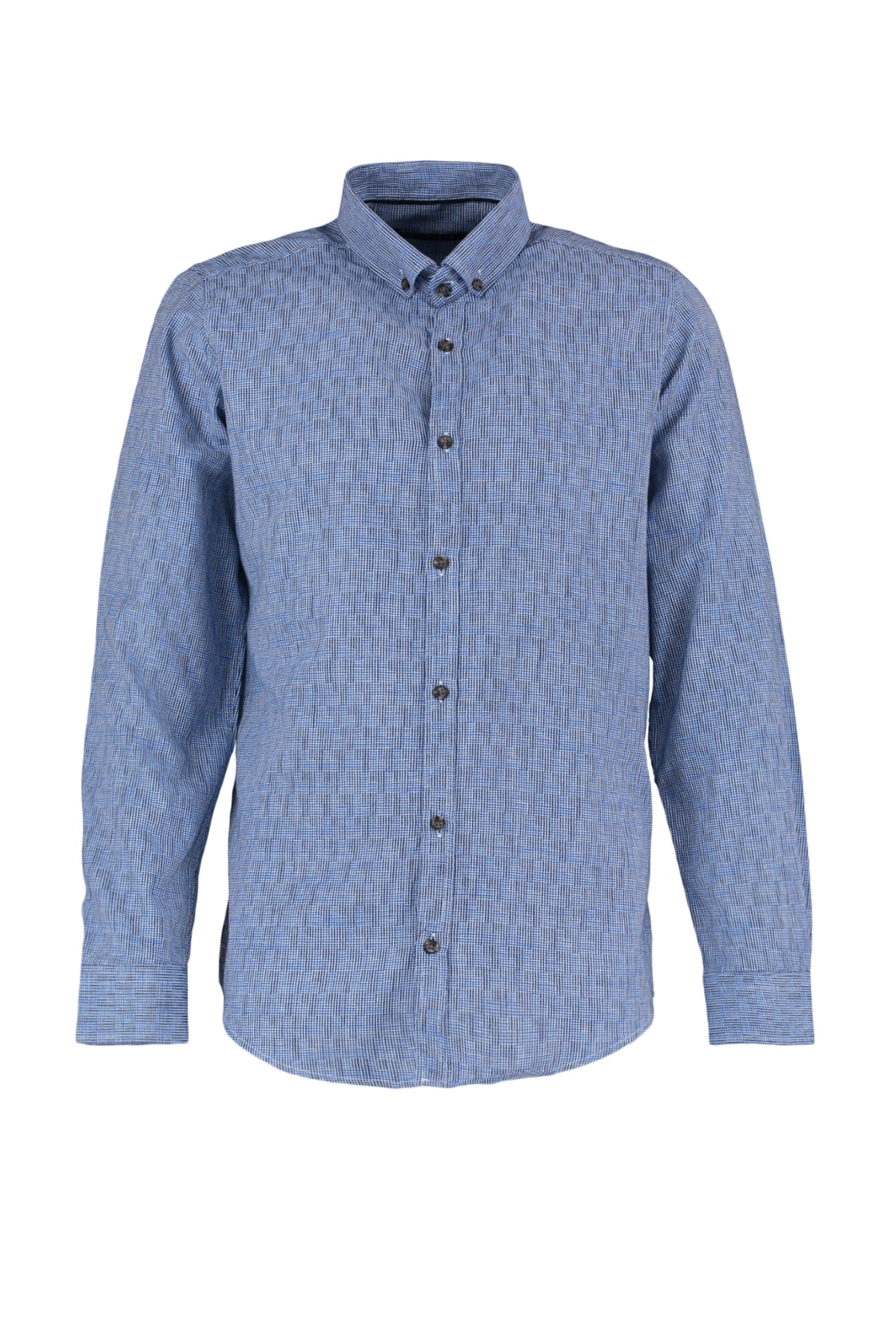 Trendyol Blue Men's Slim Fit Buttoned Collar Shirt