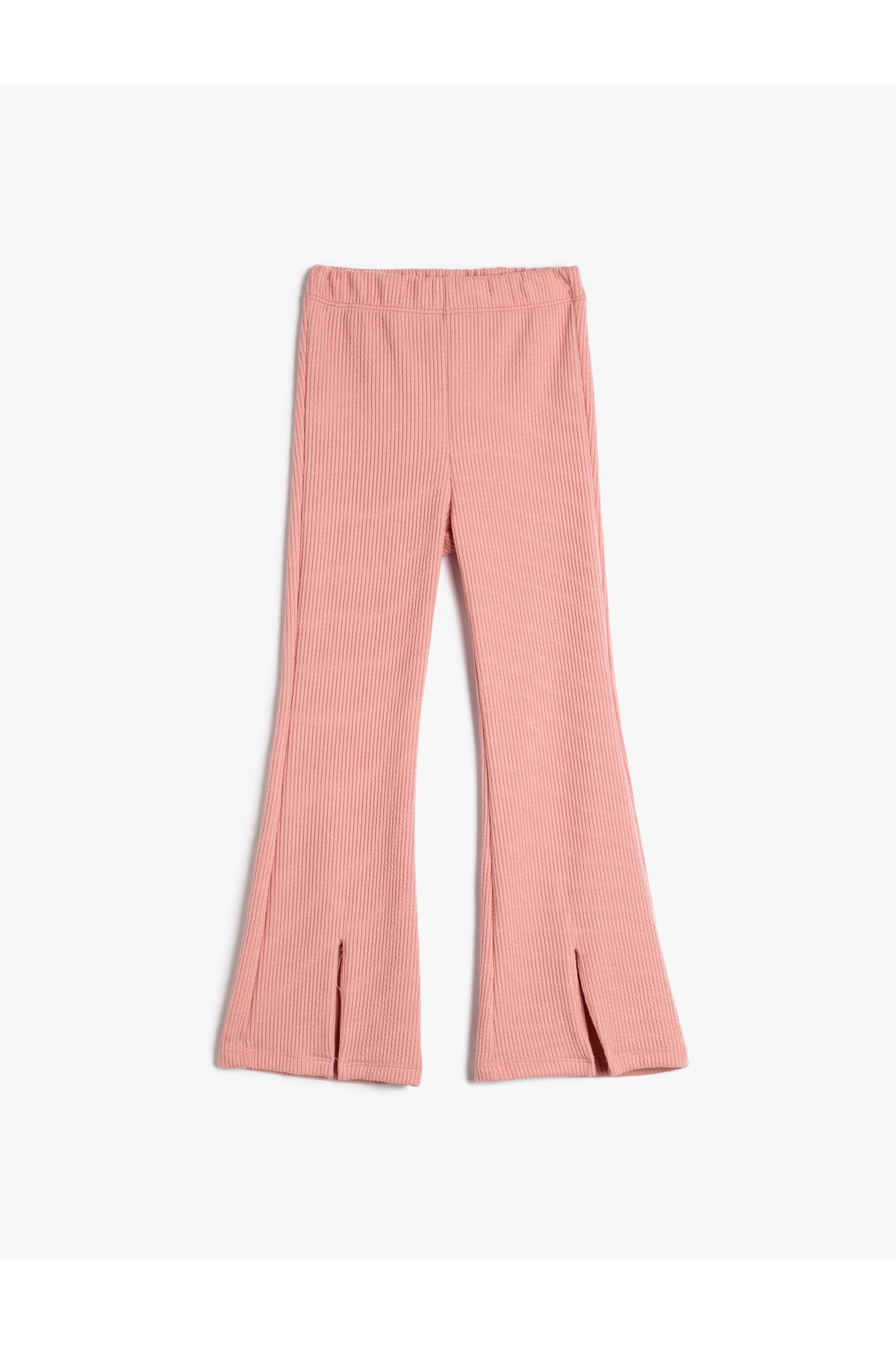 Koton Spanish Leg Pants with Ribbons with a Slit Detail, Elastic Waist.