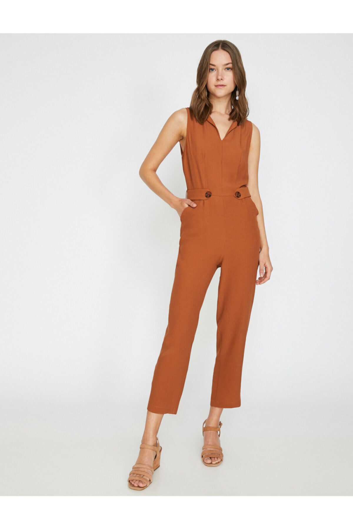 Koton Jumpsuit - Brown - Slim