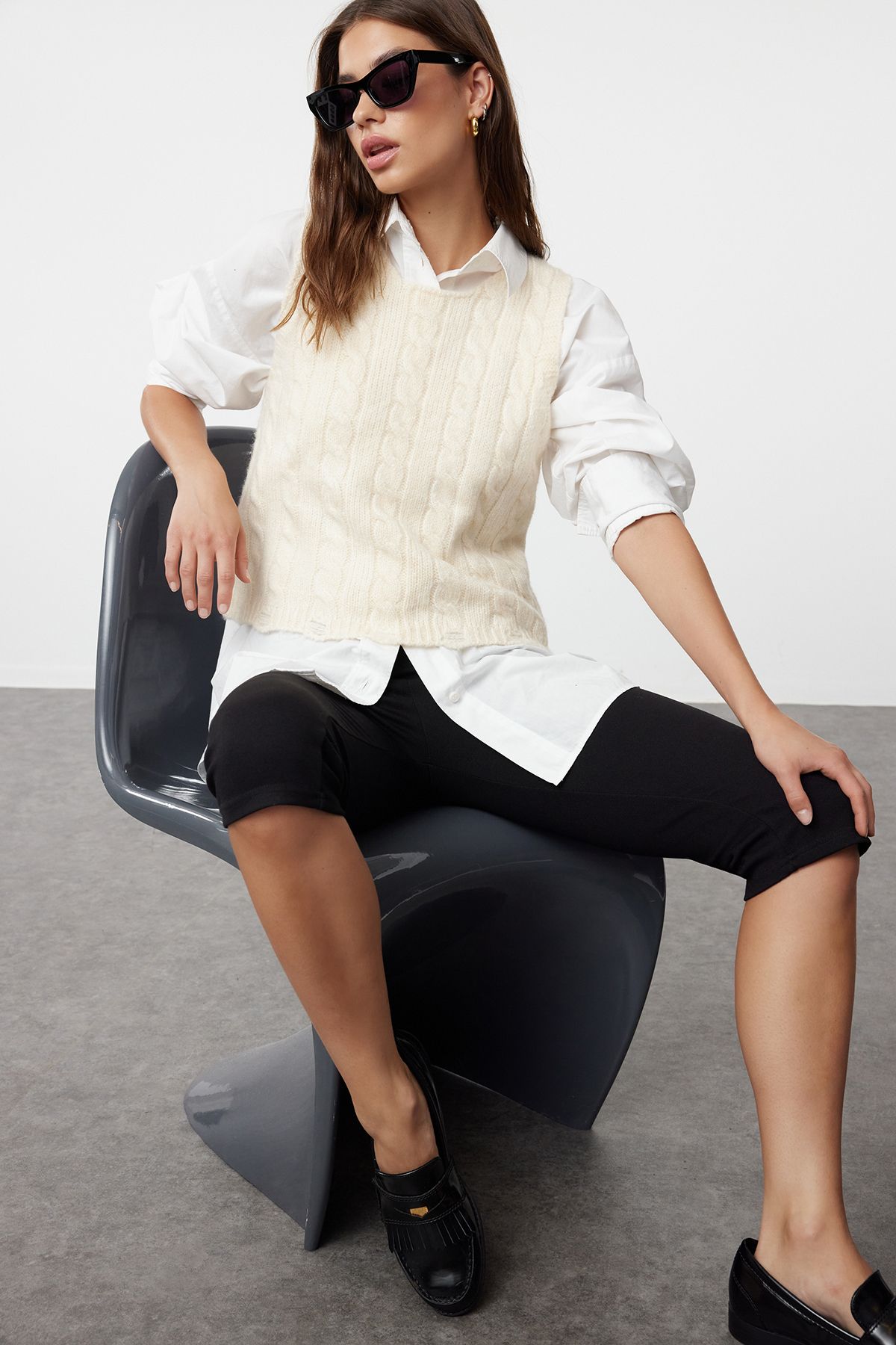 Trendyol Stone Knit Detailed Knitwear Sweater