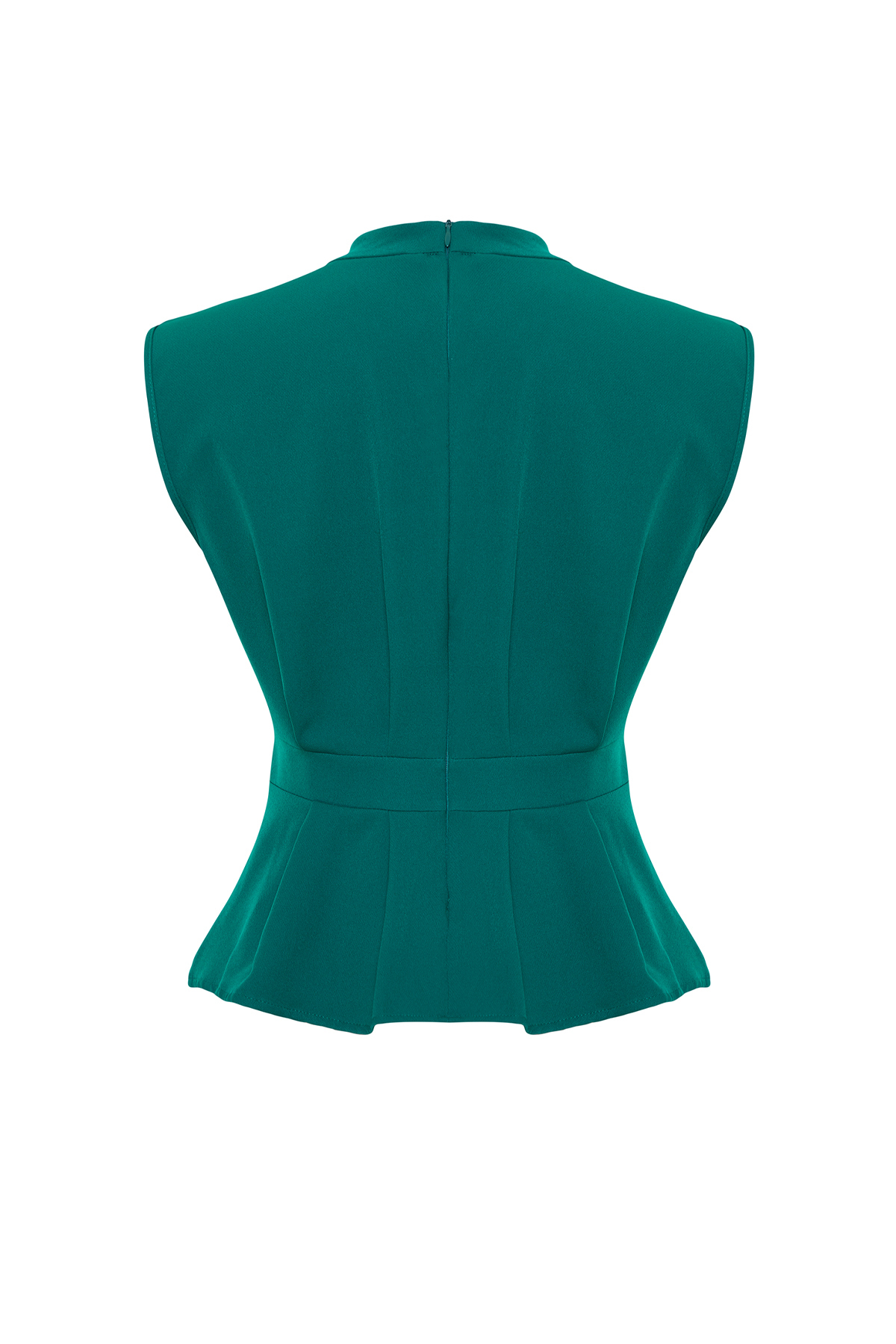 Trendyol Green Crew Neck Sleeveless Woven Blouse