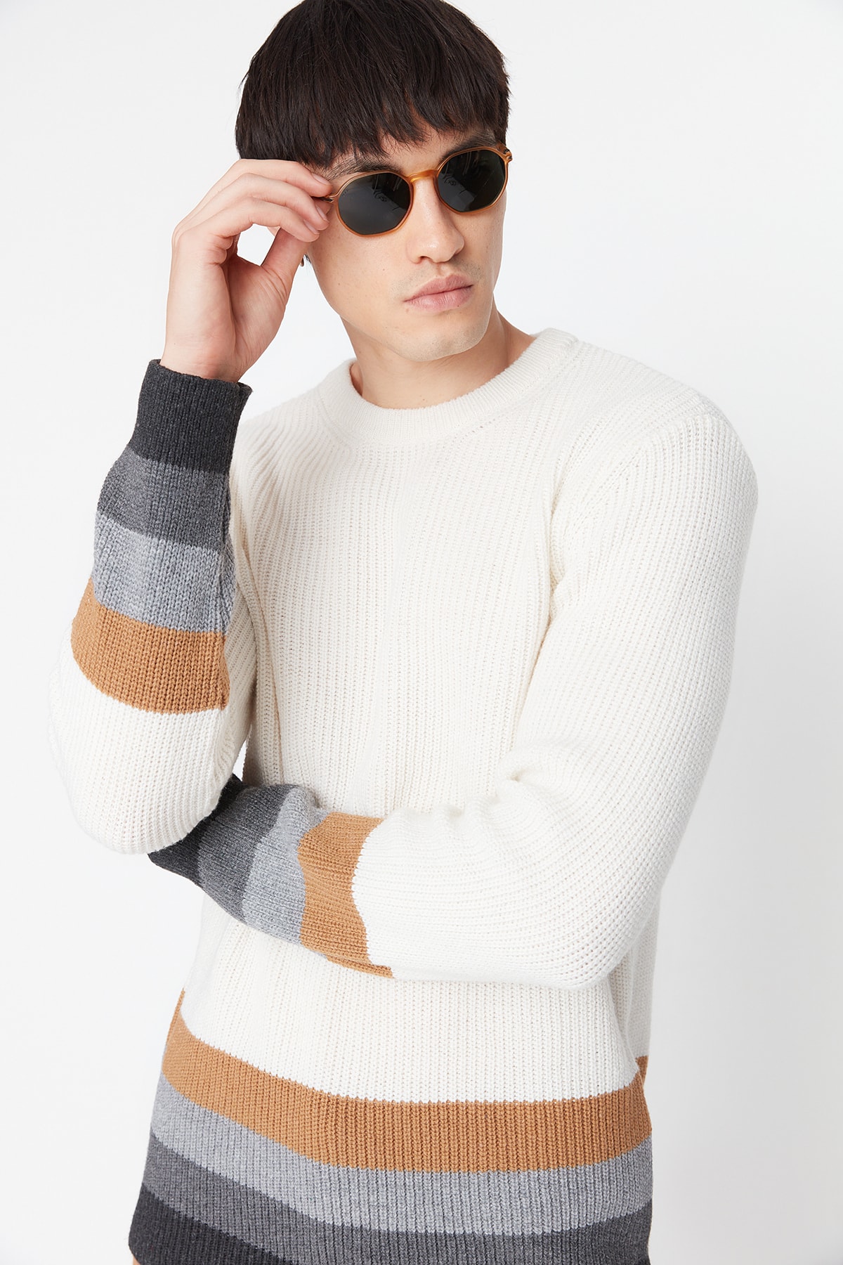 Trendyol Sweater - Ecru - Slim Fit