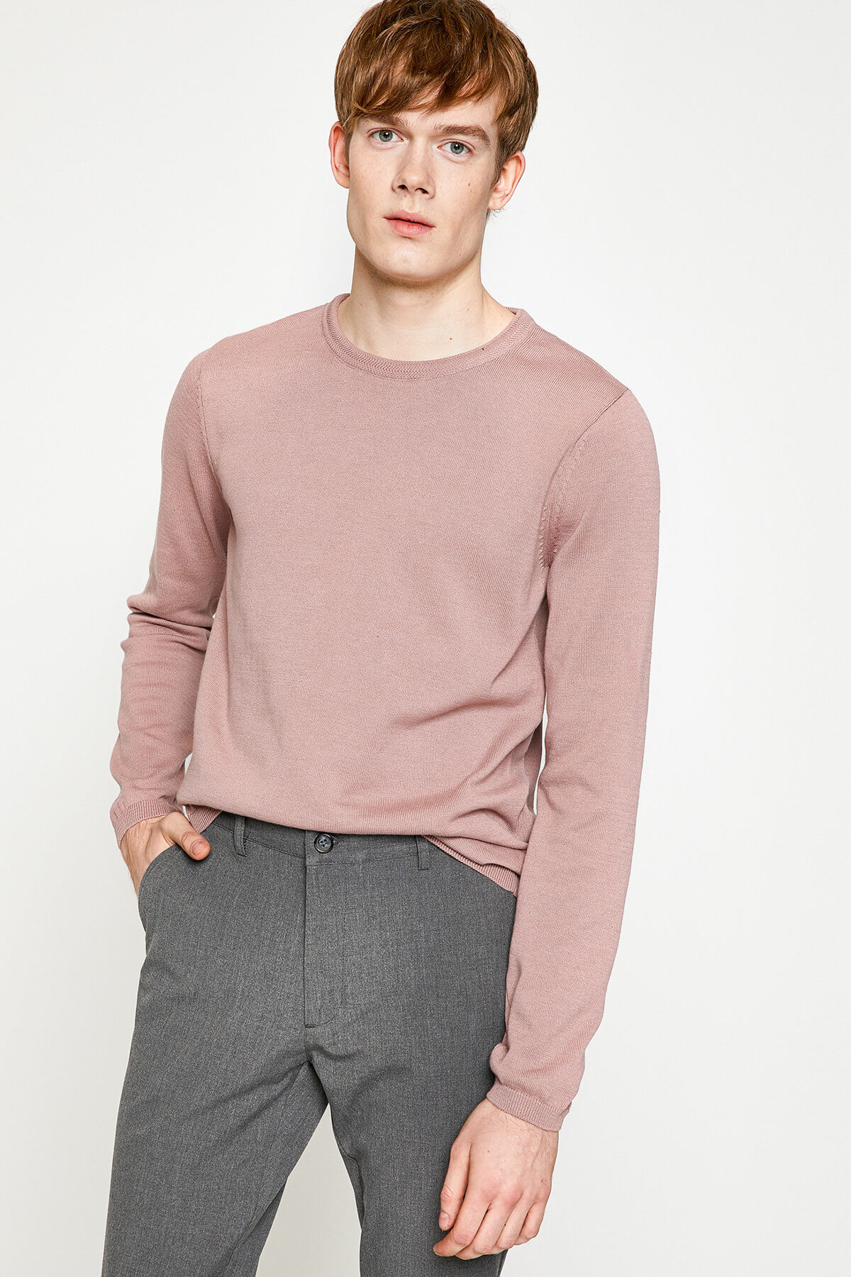 Levně Koton Men's Pink Sweater