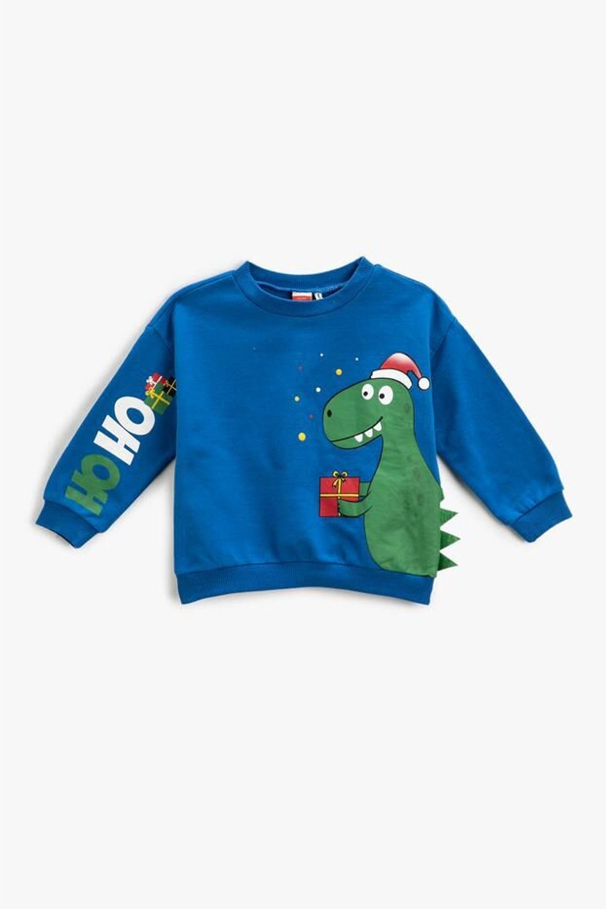 Levně Koton Baby Boy Crew Neck Long Sleeve New Year Themed Dinosaur Printed Sweatshirt 3wmb1037