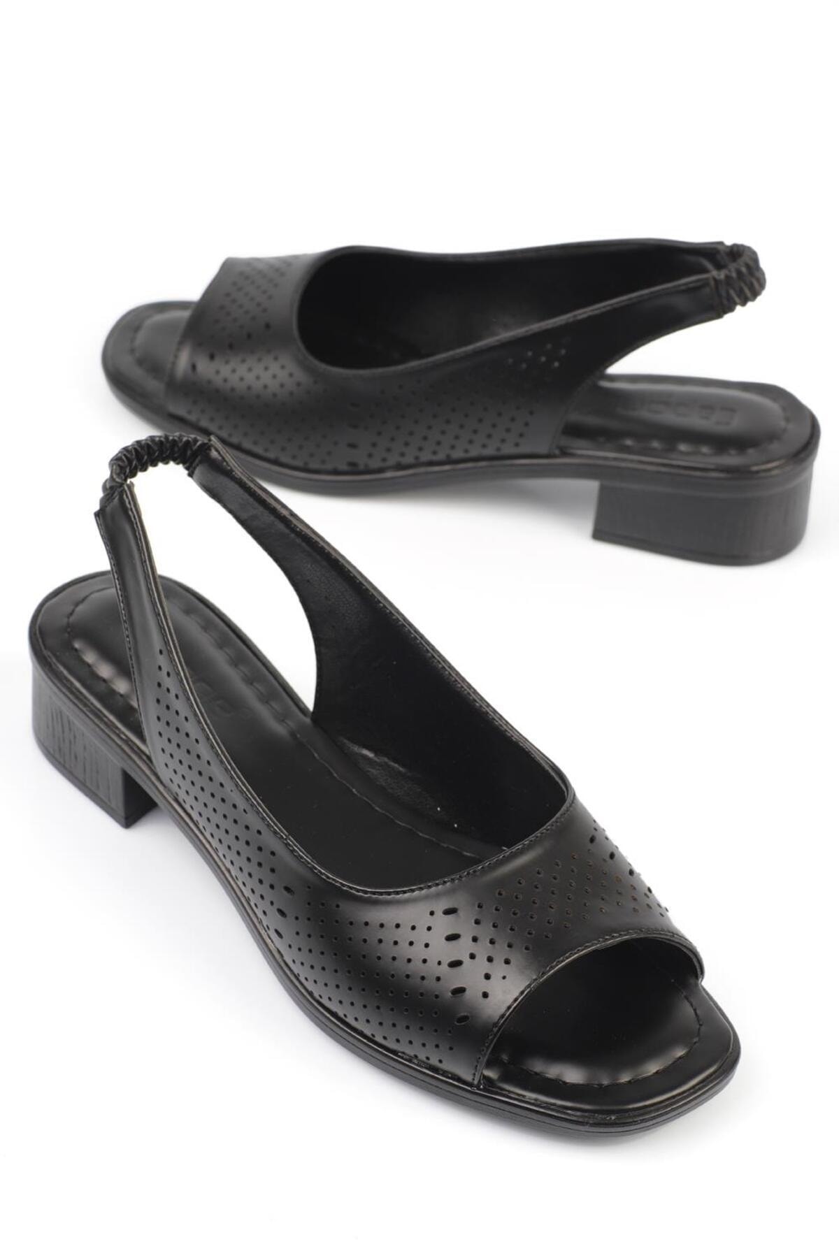 Capone Outfitters Capone Open Front Black Women's Heeled Shoes