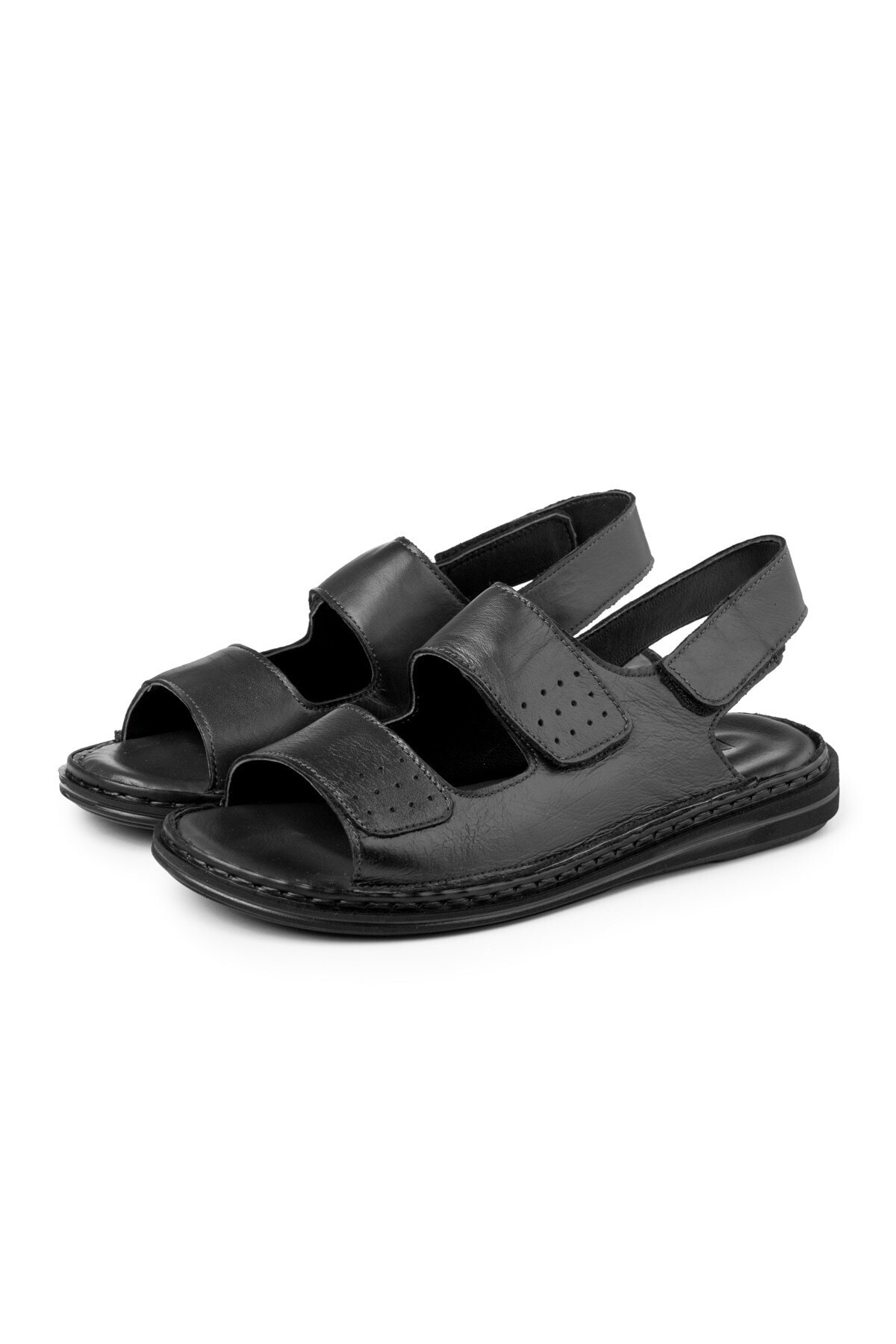 Ducavelli Luas Genuine Leather Men's Sandals, Genuine Leather Sandals, Orthopedic Sole Sandals