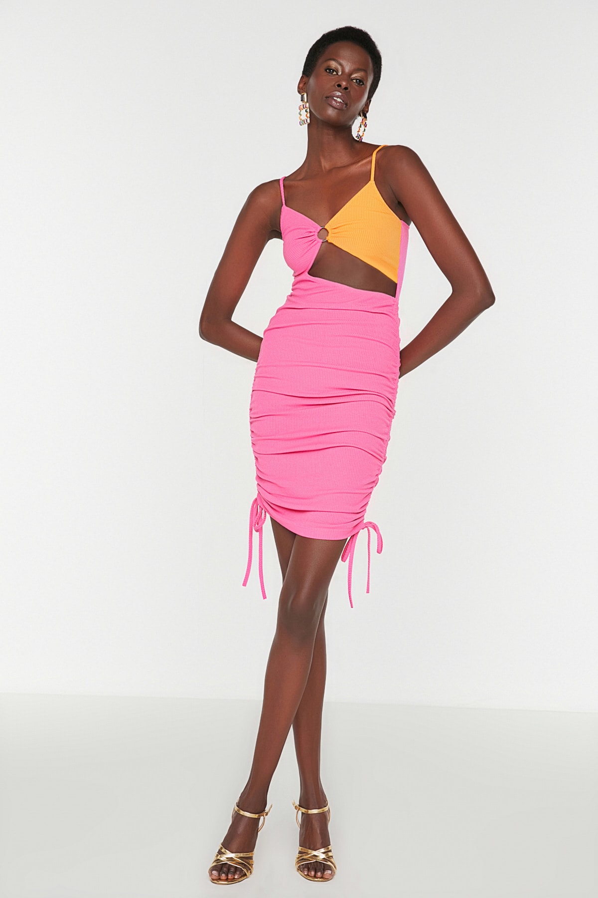 Trendyol Multicolored Knitted Formal Evening Dress