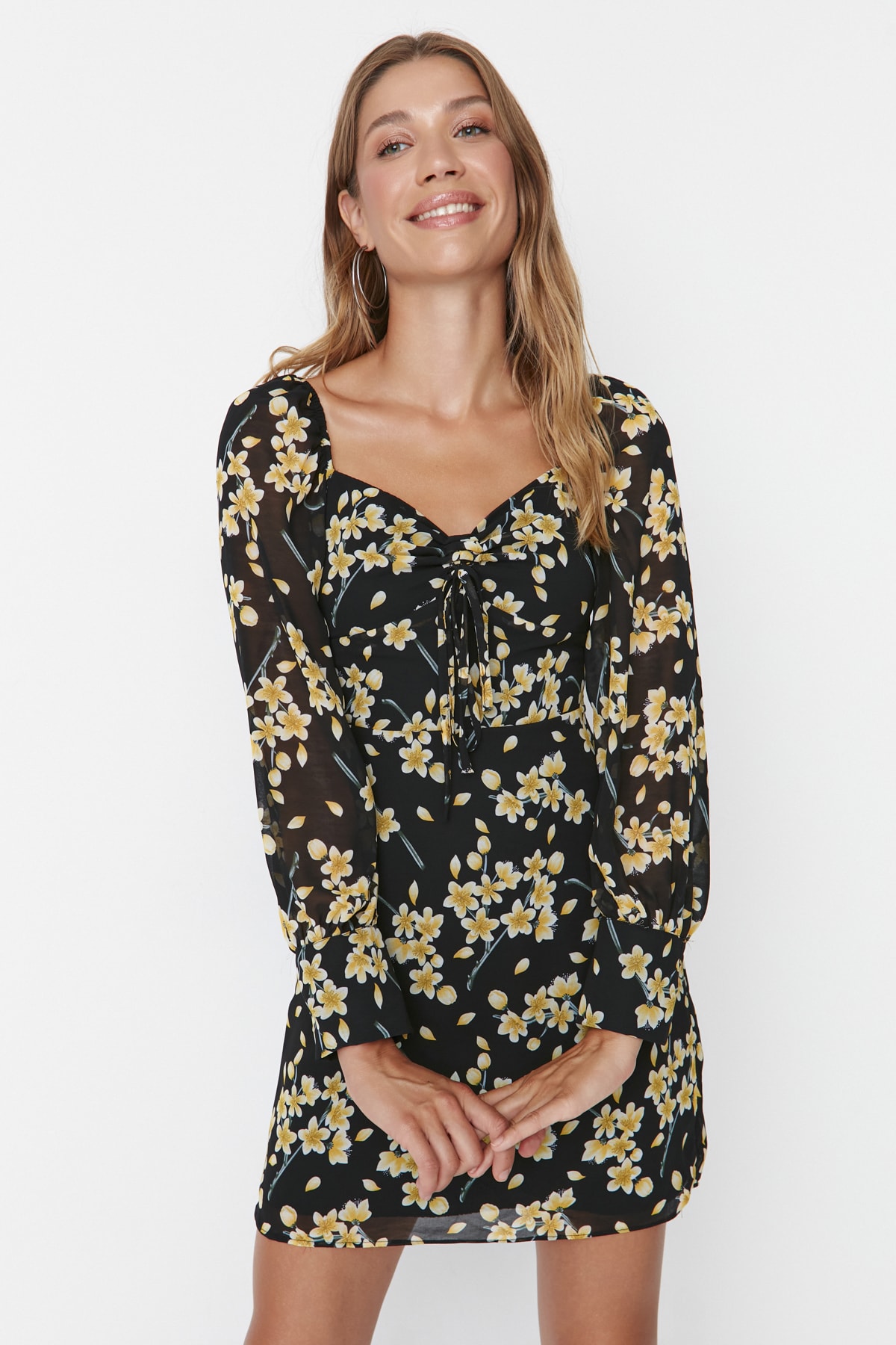 Rochie țesută multicoloră Trendyol