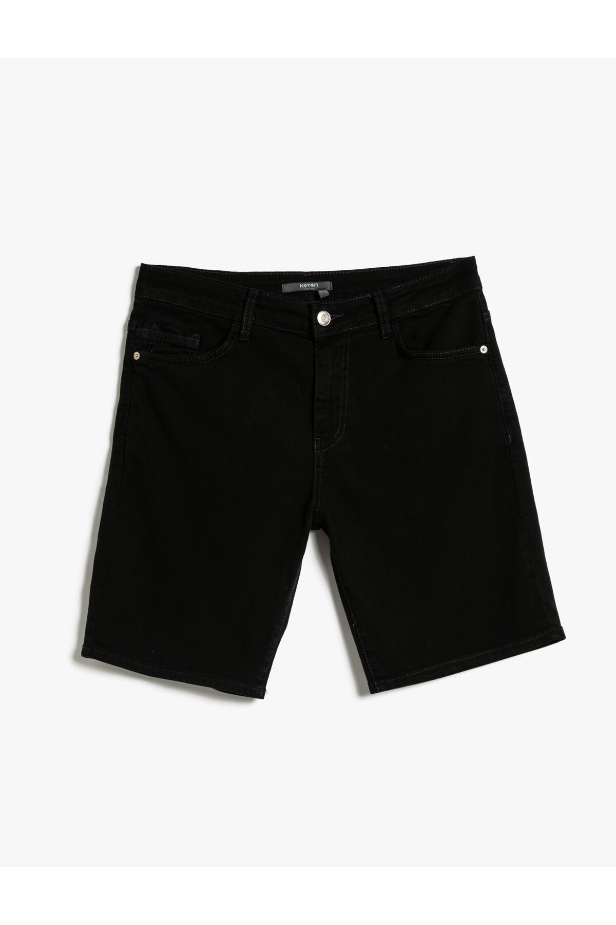Koton Gabardine Bermuda Shorts Pocket Detailed Buttoned Cotton