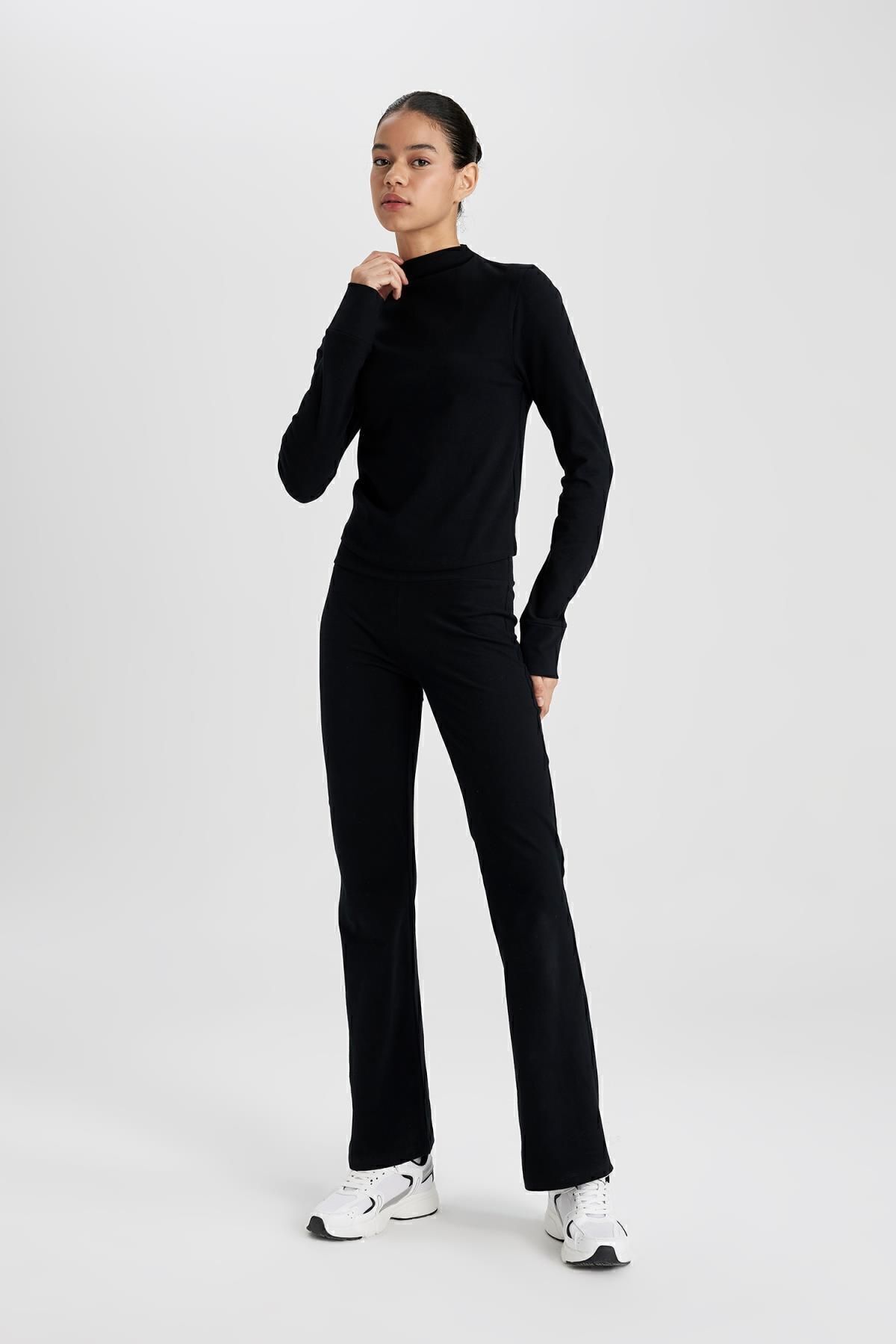 DEFACTO Fit Flare Fit Waist Flared Standard Length Trousers