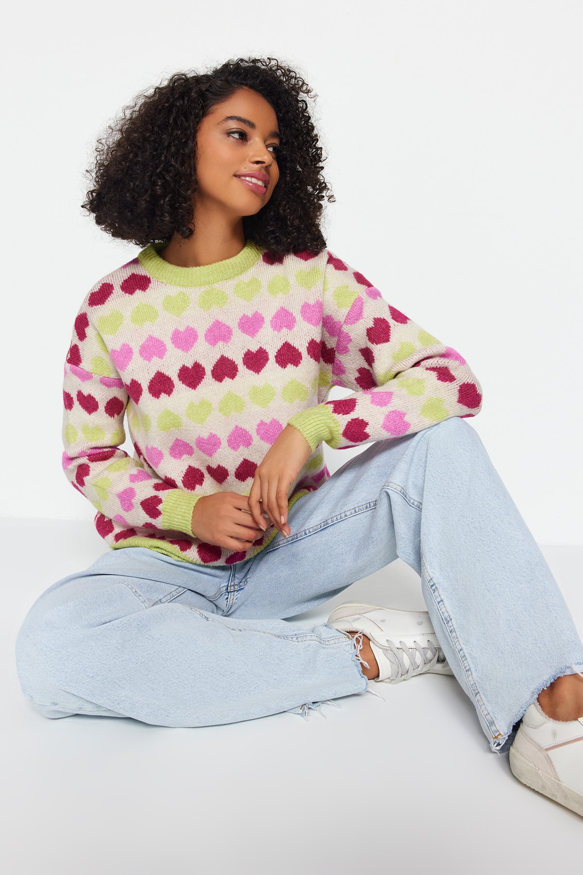 Trendyol Sweater - Green - Regular fit
