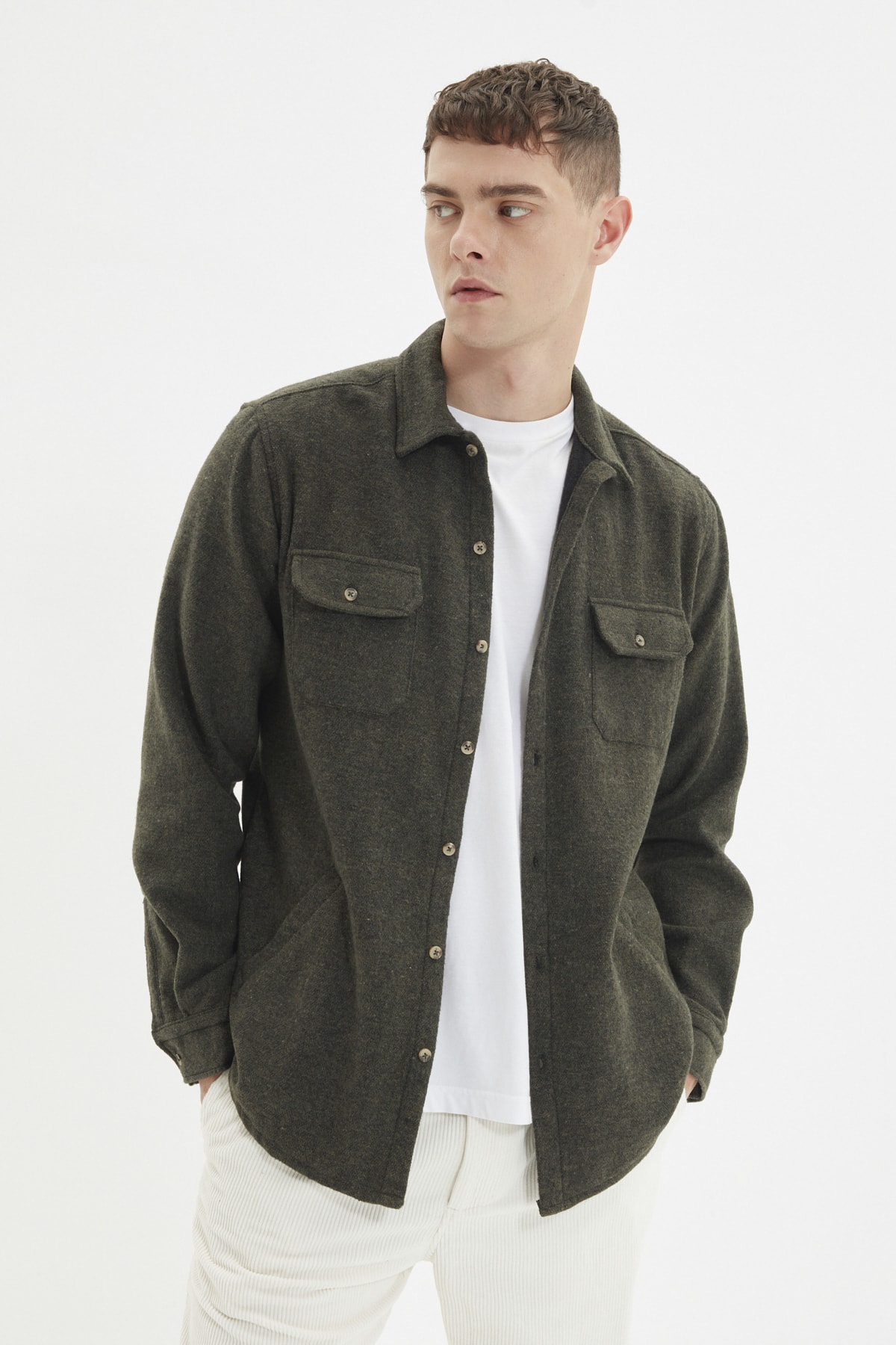 Trendyol Shirt - Khaki - Regular fit