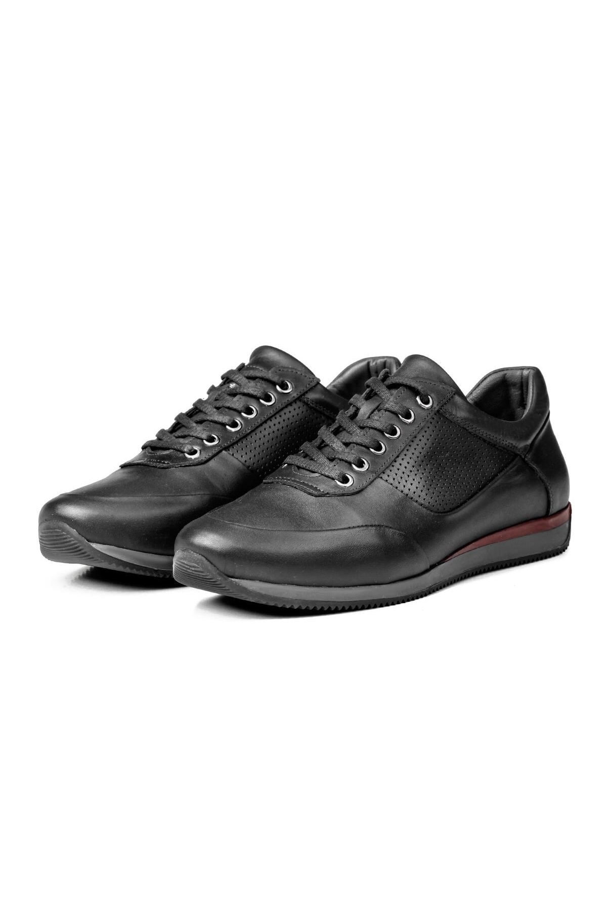 Levně Ducavelli Lion Point Genuine Leather Plush Shearling Men's Casual Shoes Black.