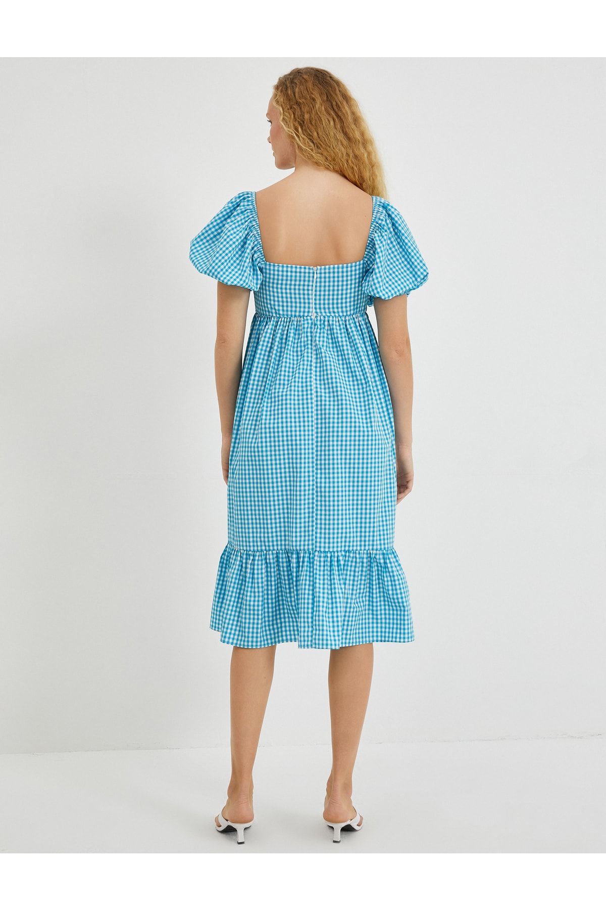 Rochie midi detaliata Koton Gippe