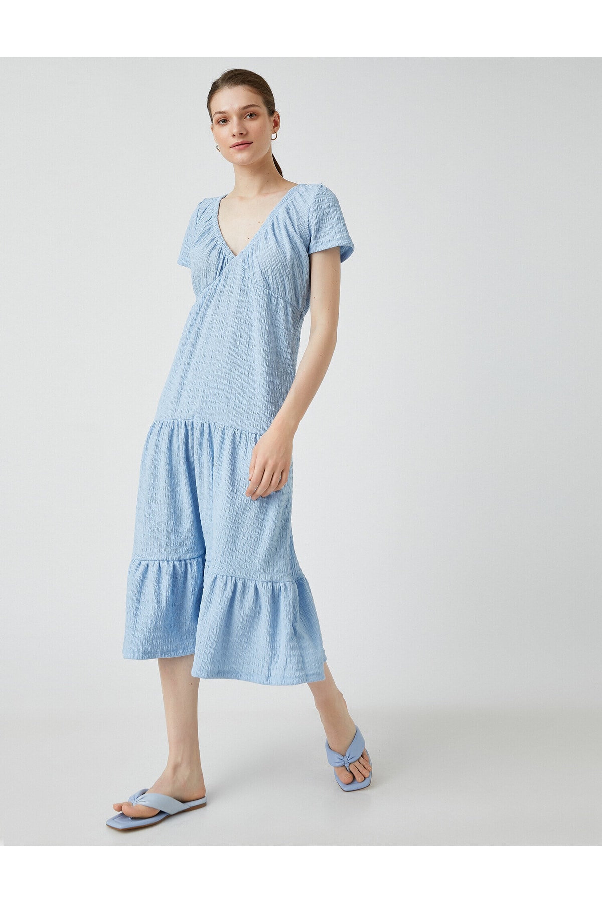 Koton Both Dress - Blue - Ruffle