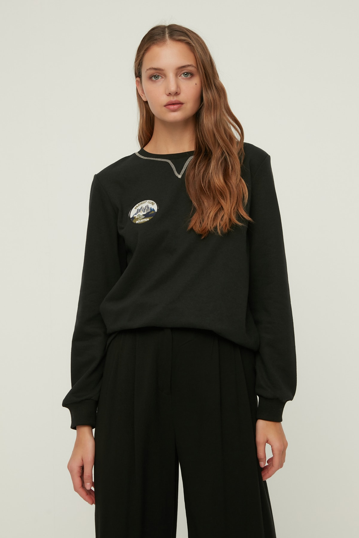 Trendyol Sweatshirt - Black - Regular fit