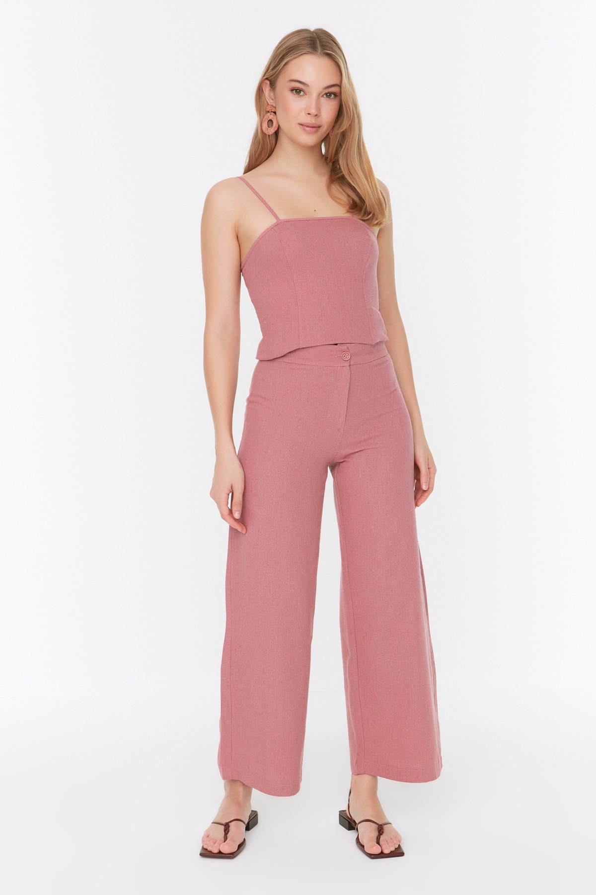 Trendyol Pants - Rosa - Wide leg