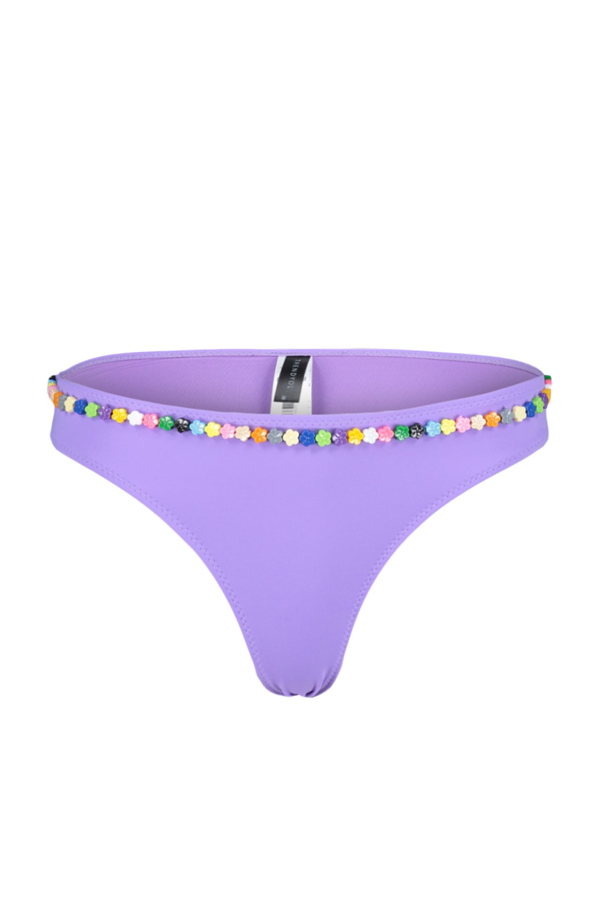 Trendyol Lilac mărgele accesoriu picior normal Bikini fund