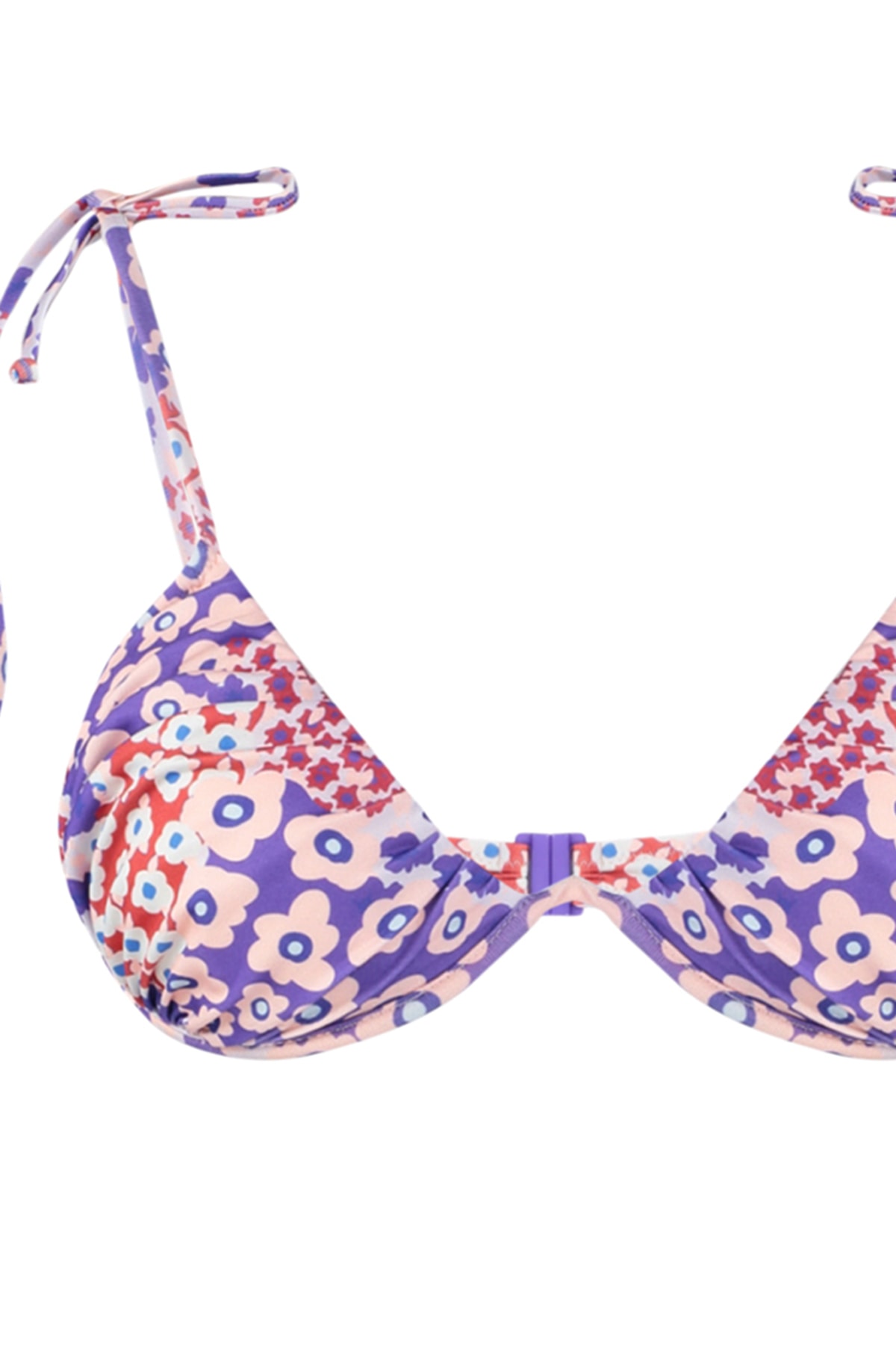Trendyol Floral Patterned Inverted V Underwire Bikini Top