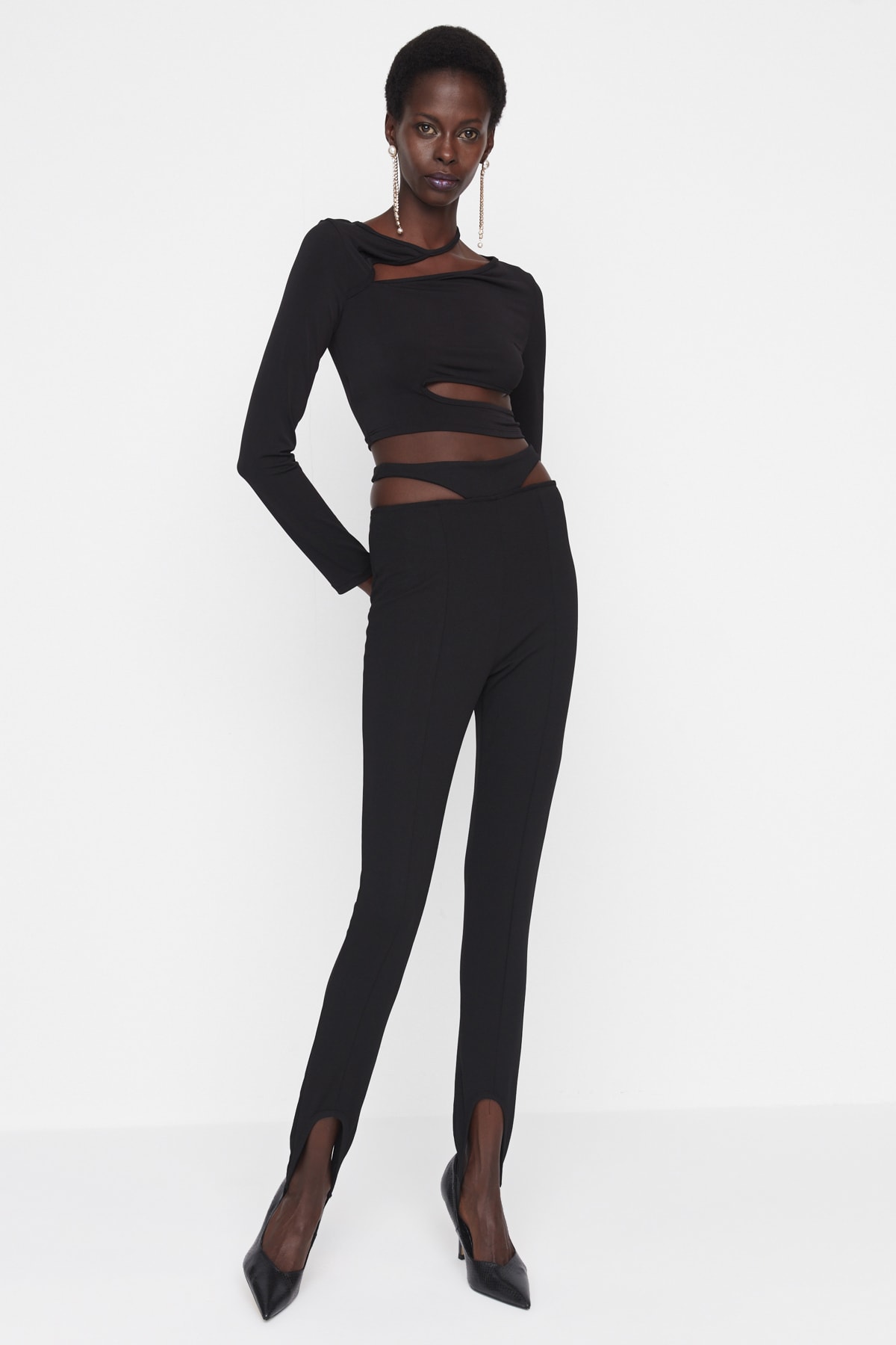 Trendyol Leggings - Schwarz - Normal Waist