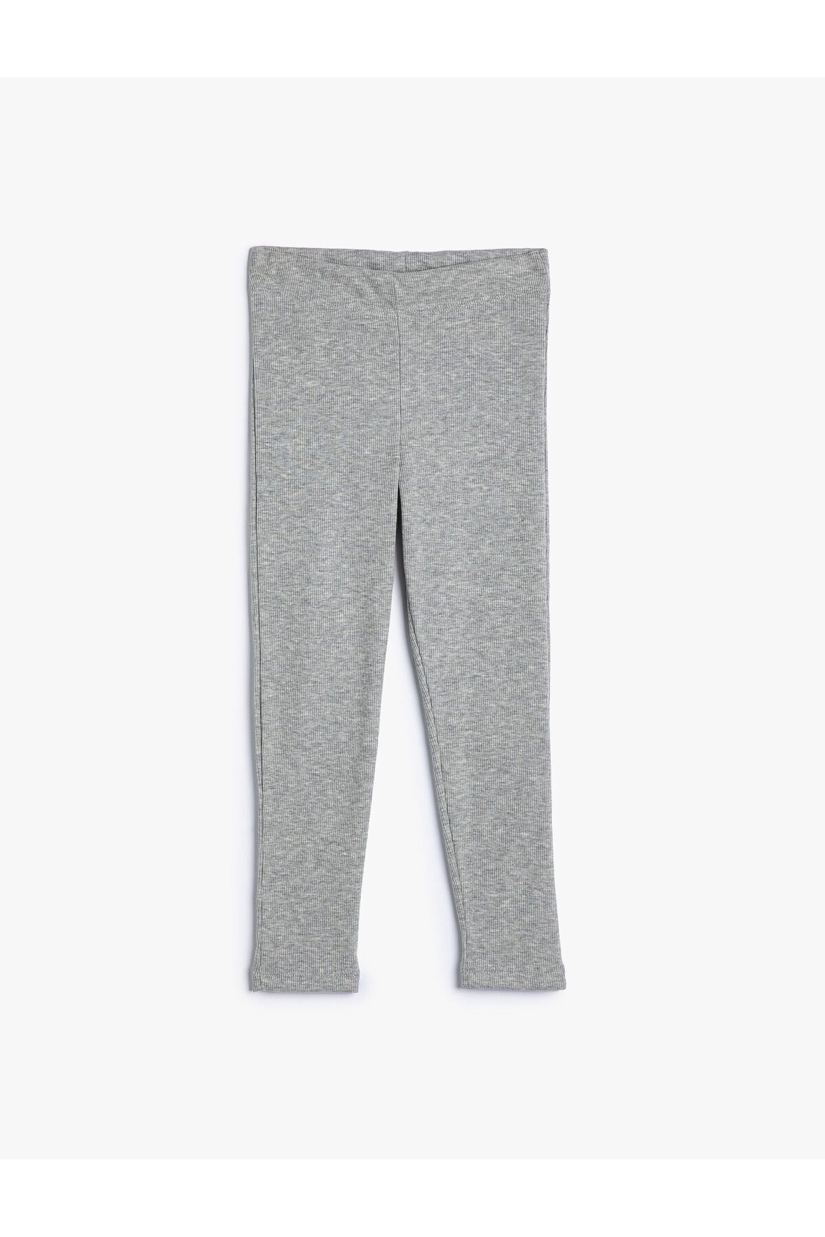 Koton Basic Ribbed Leggings with Elastic Waist, Cotton-Mixed