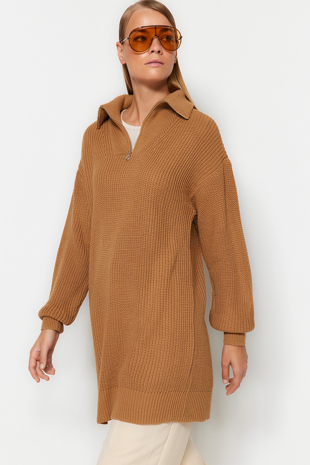 Trendyol Sweater - Brown - Relaxed fit