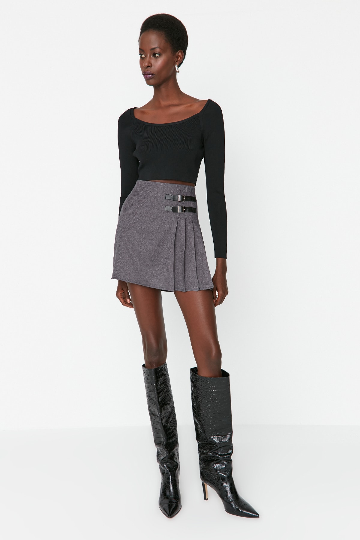 Women's skirt Trendyol Buckle Detailed