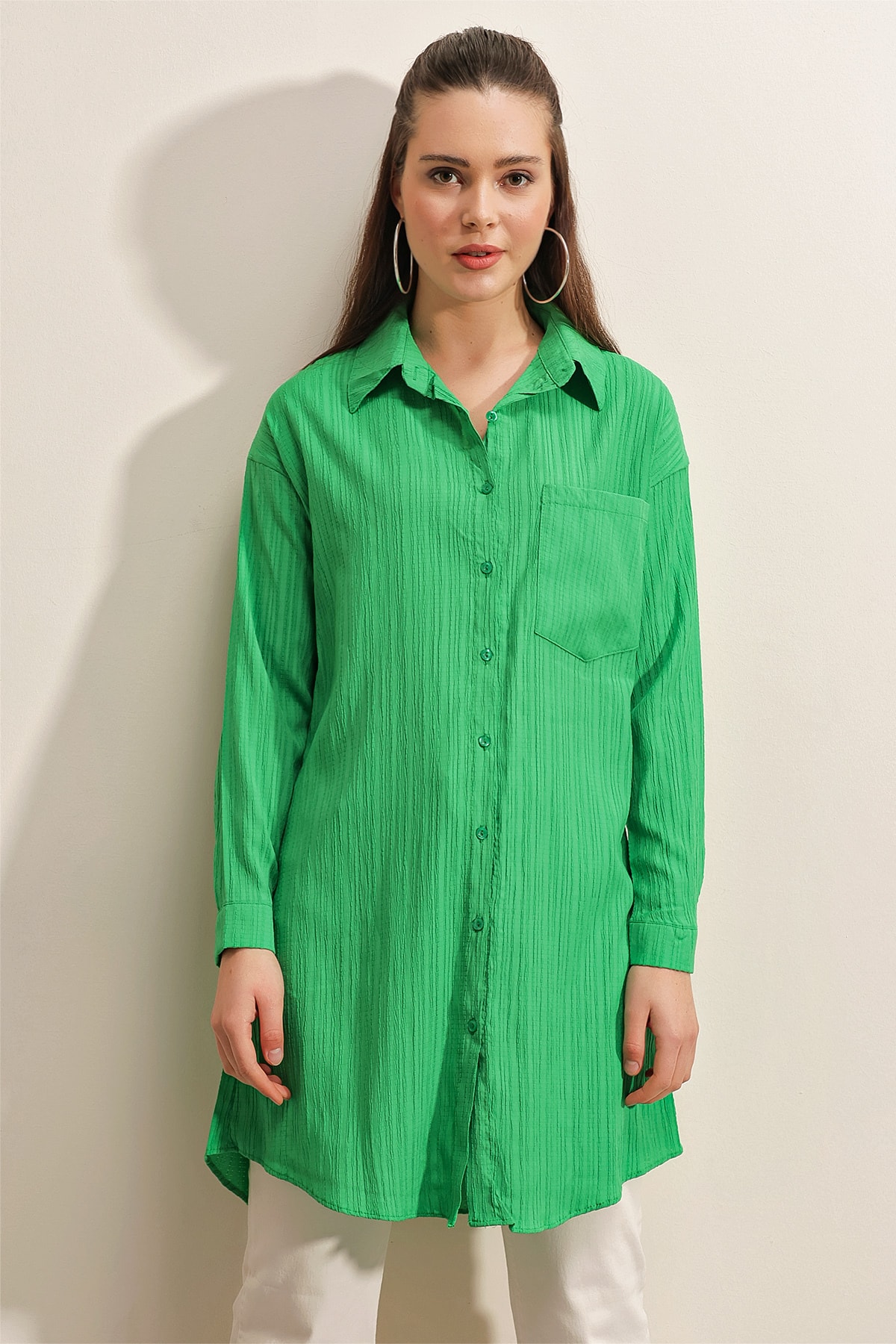 Bigdart 5884 Long Woven Shirt - Green
