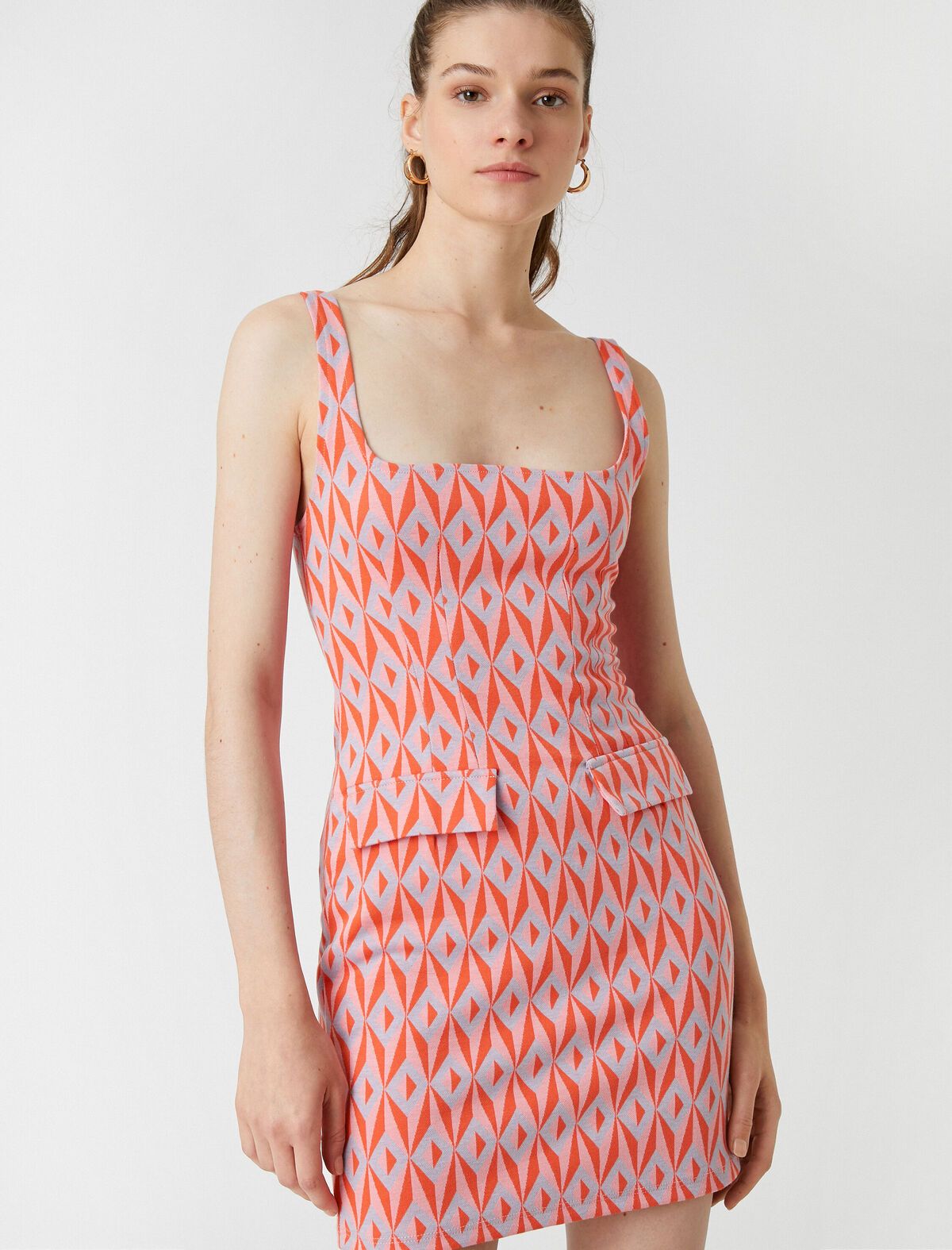 Rochie mini cu curea cu model Koton