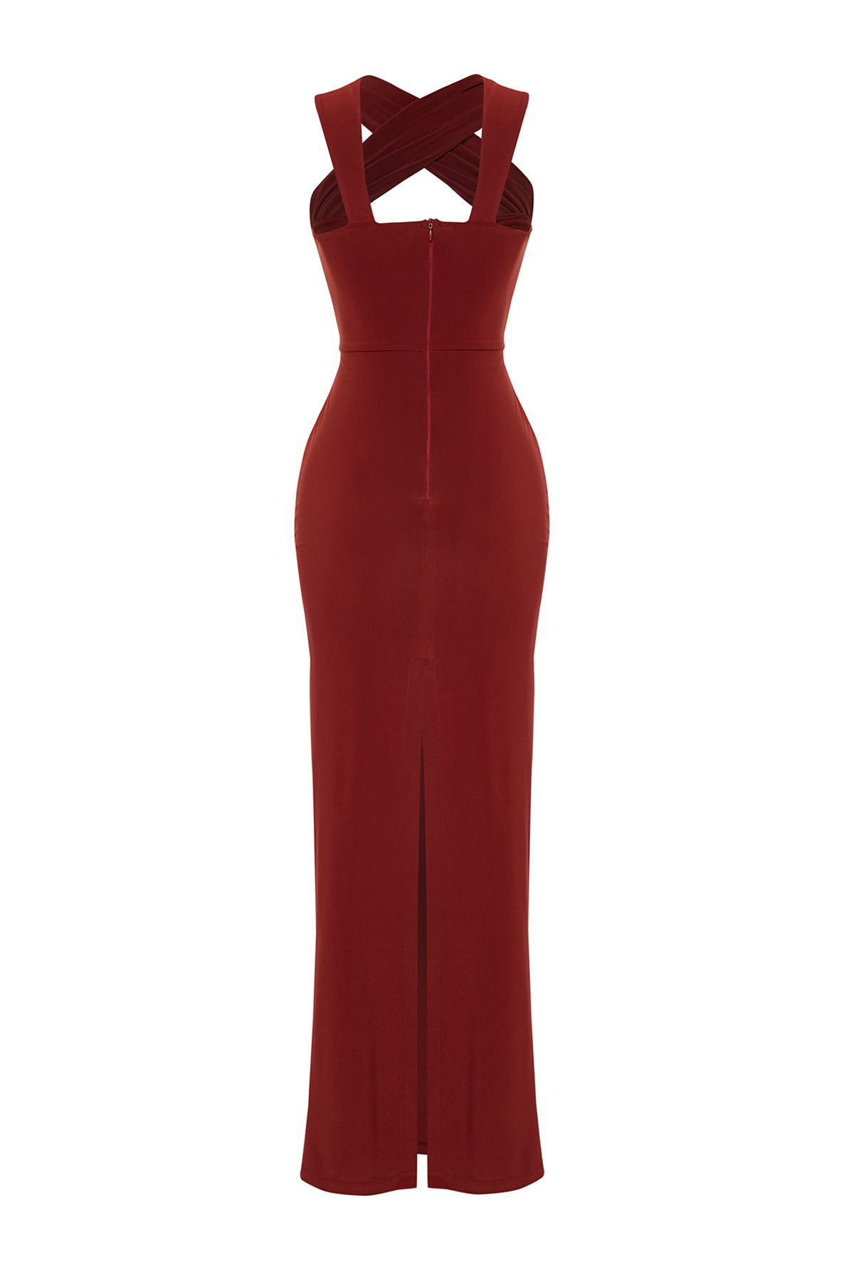 Trendyol X Zeynep Tosun Tile Cut Out Snake Accessory Detailed Evening Dress &amp; Graduation Dress