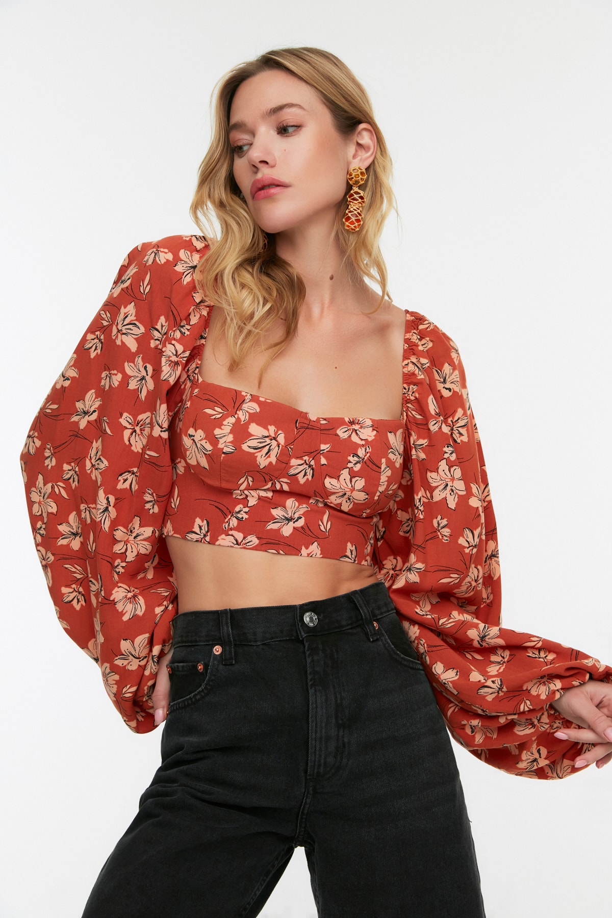 Crop top de dama, Trendyol Floral