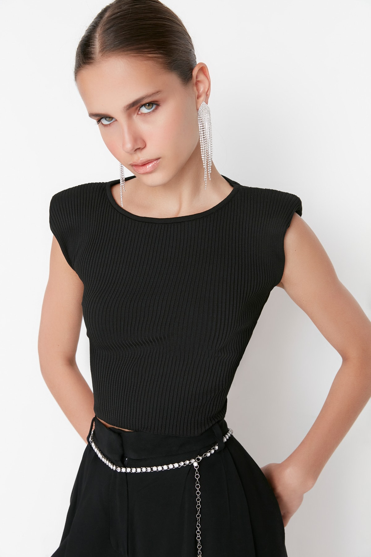 Trendyol Blouse - Black - Fitted