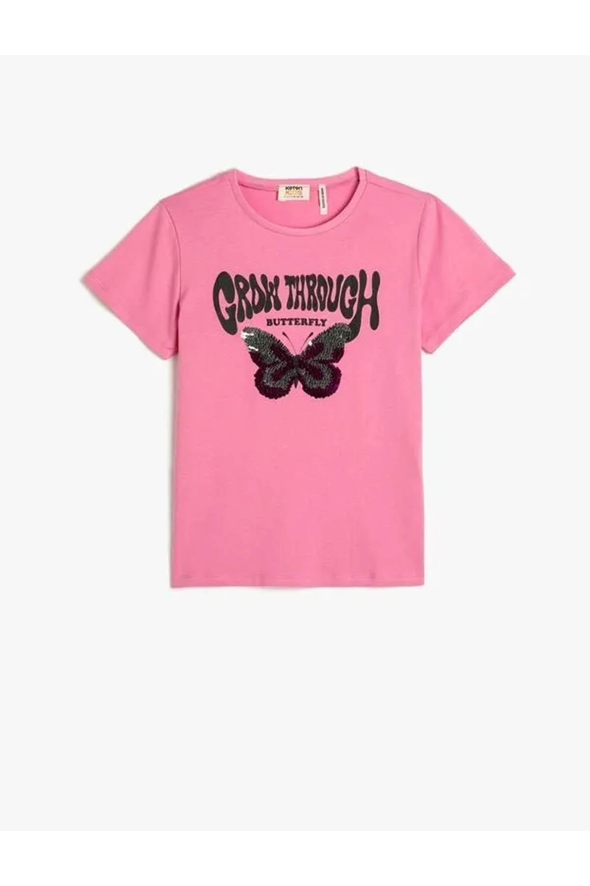 Koton Girls' T-shirt Pink 3skg10252ak