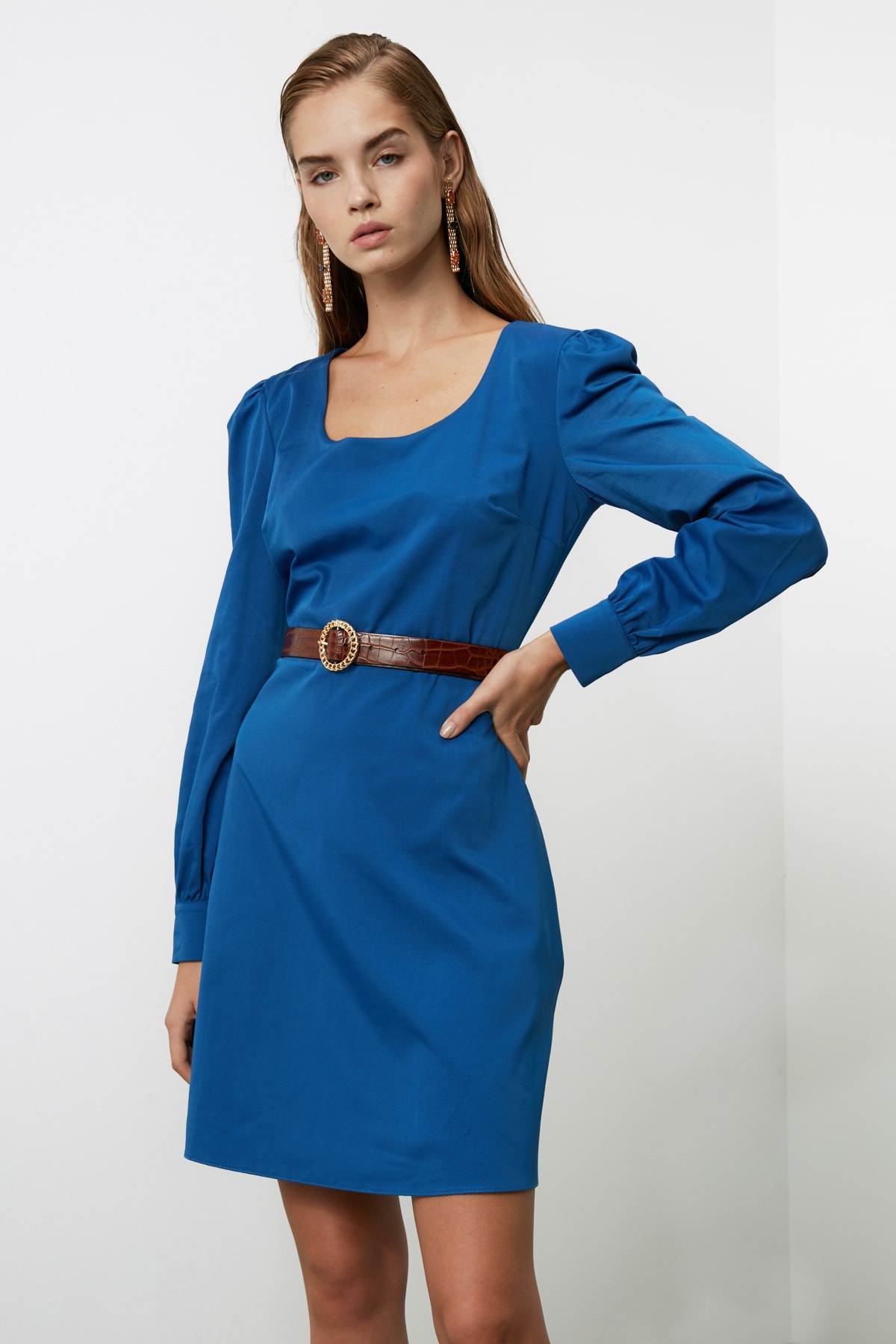 blue dress belt
