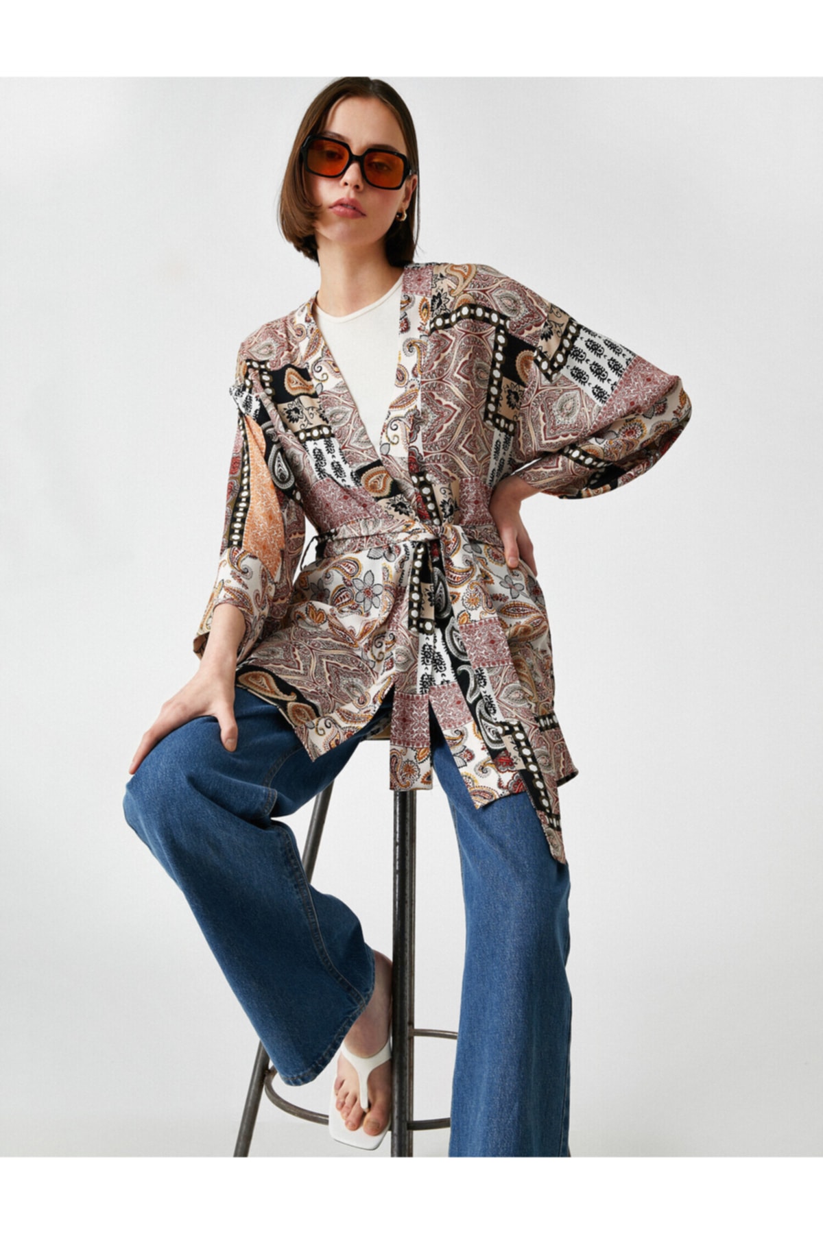 Levně Koton 3/4 Sleeve Patterned Kimono