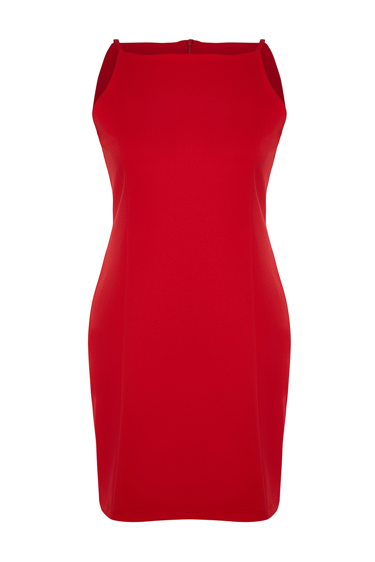 Trendyol Curve Red Bodycone Mini Woven Dress