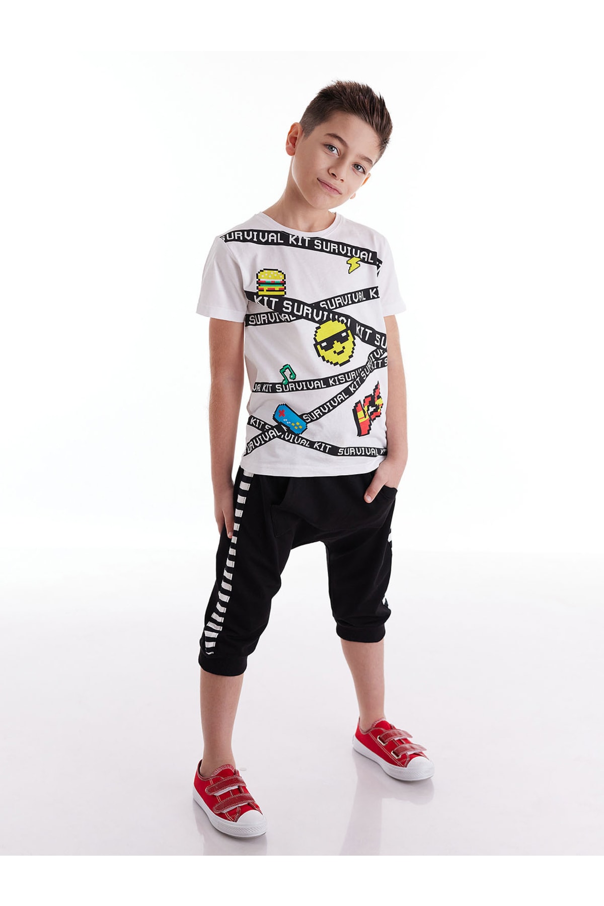 Levně mshb&g Survival Boy's T-shirt Capri Shorts Set