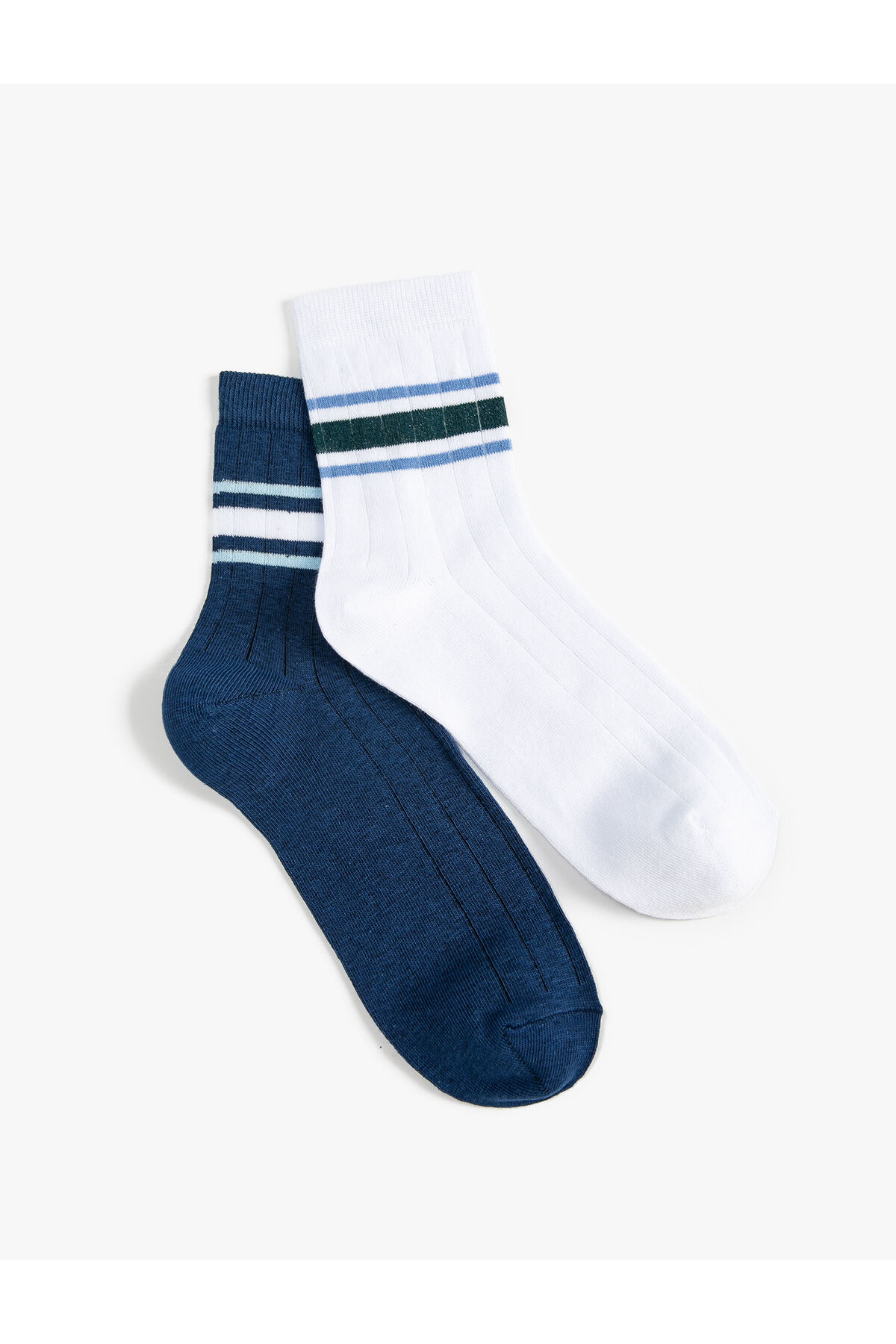 Levně Koton Set of 2 Crepe Socks with Stripe Detail