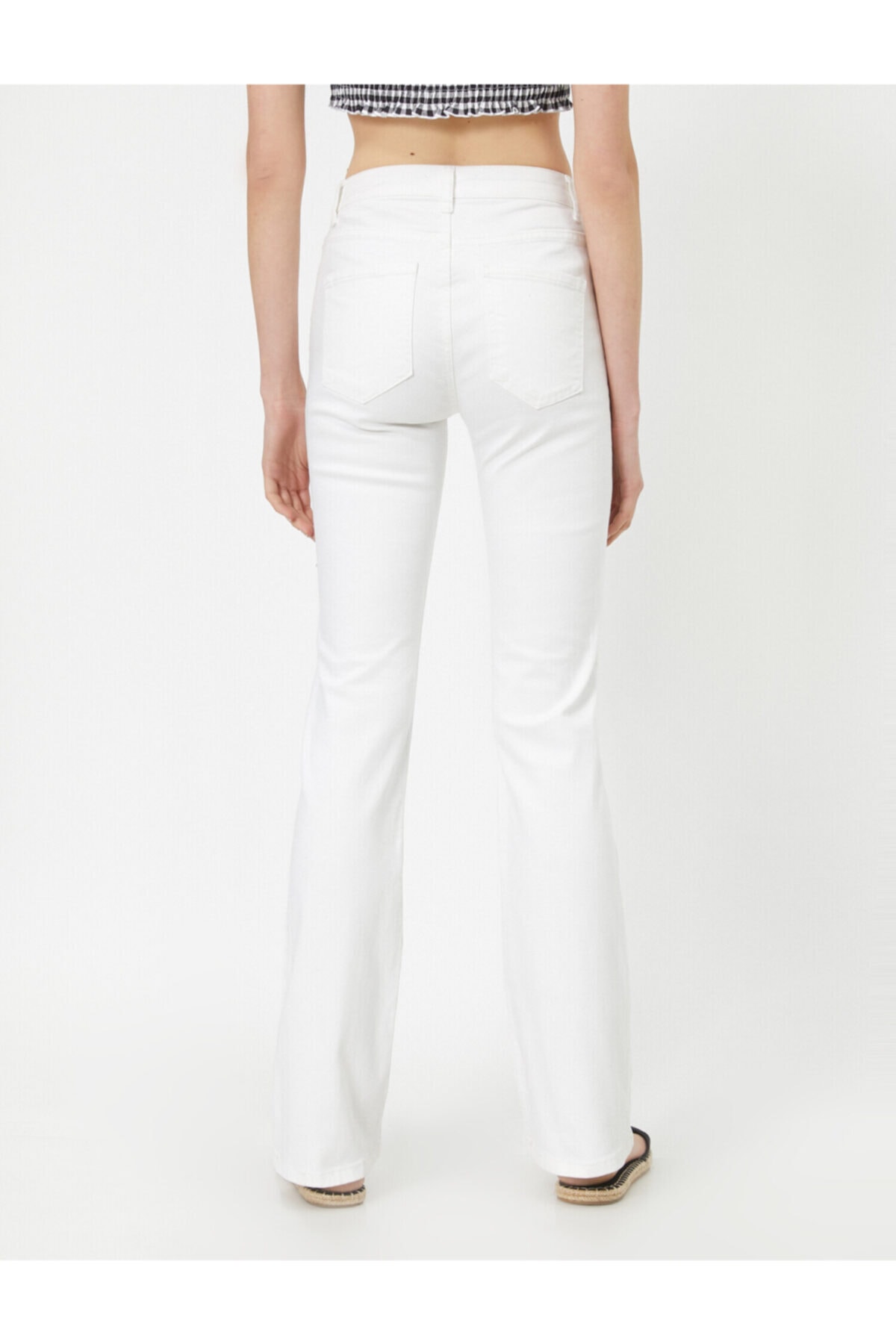 Koton femei pantaloni albi