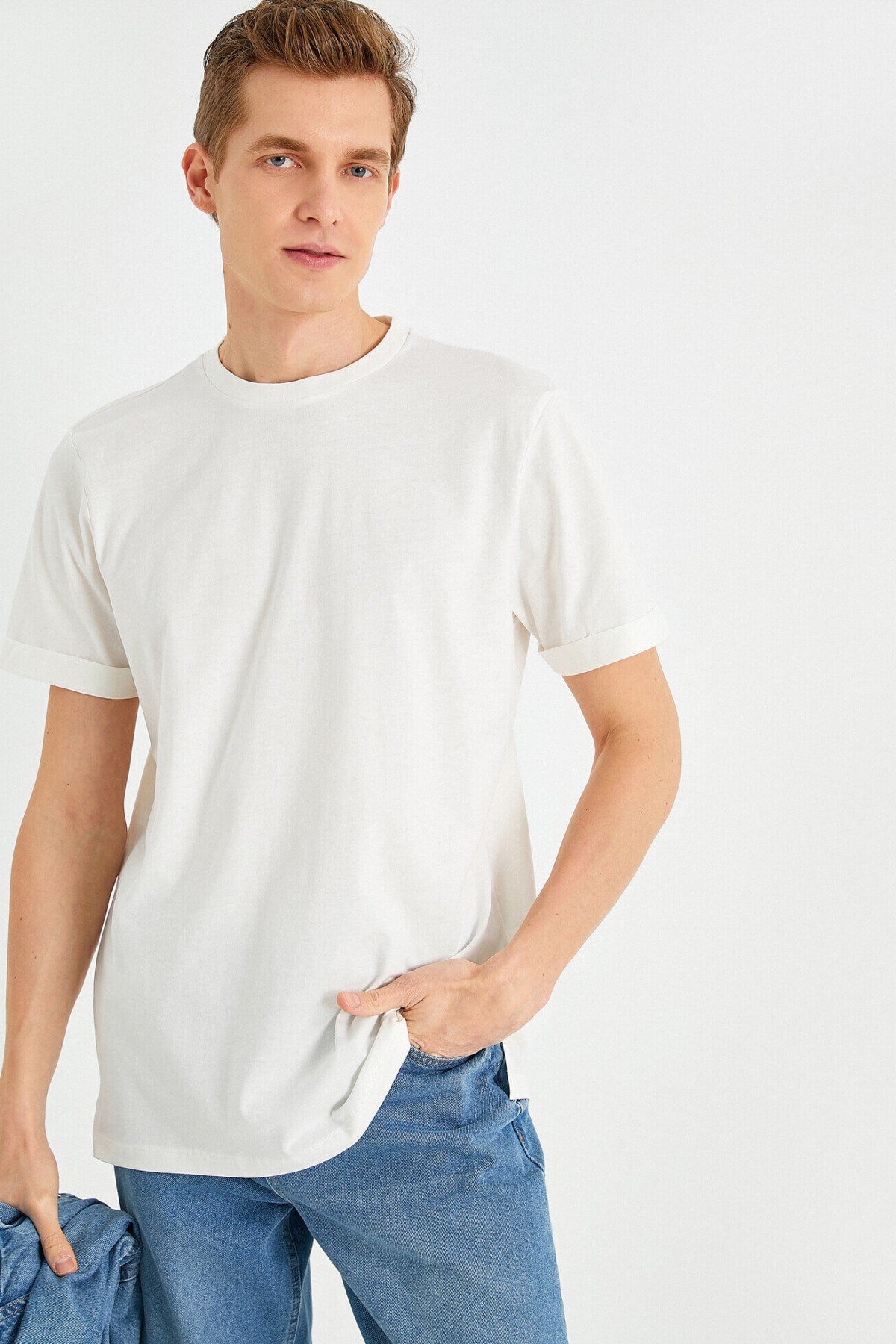 Levně Koton Long Fit Basic T-Shirt