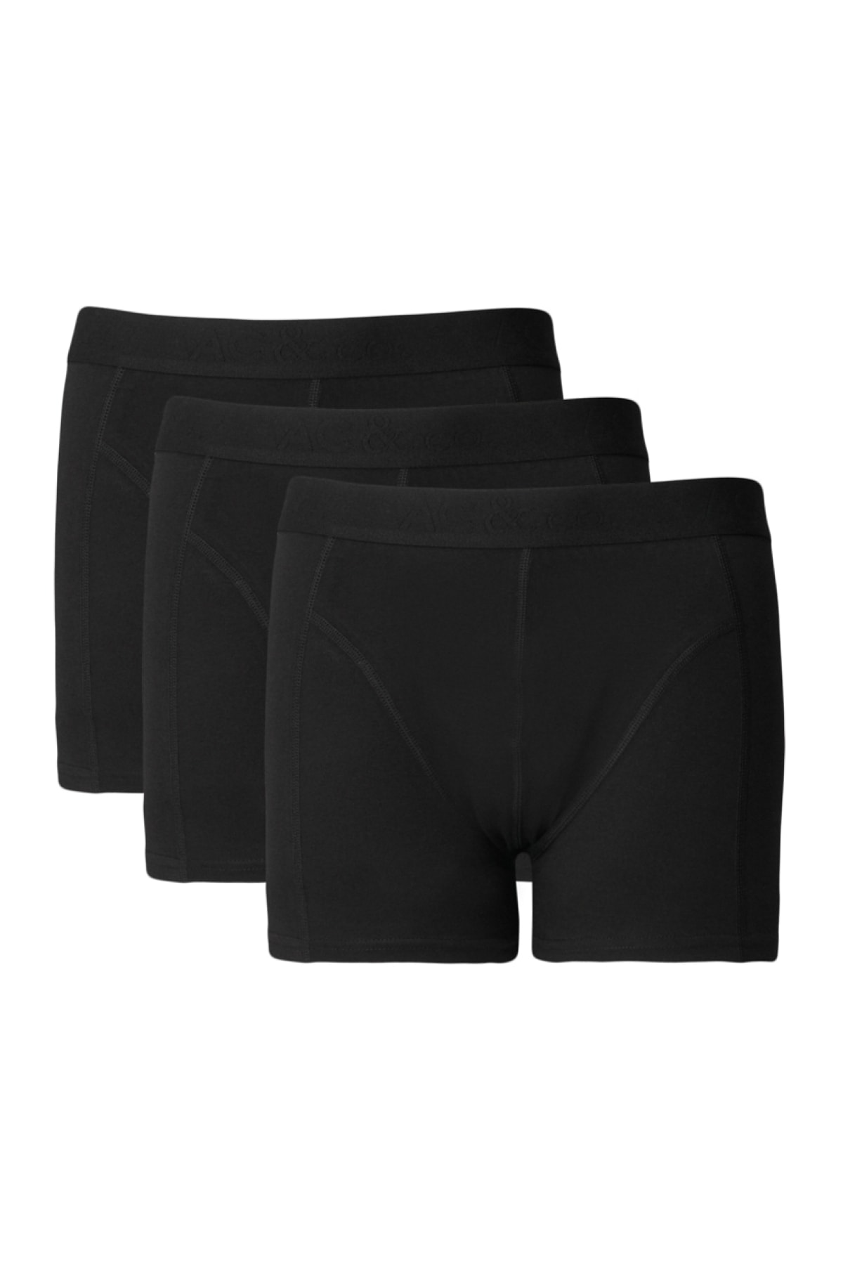 Levně AC&Co / Altınyıldız Classics Men's Black 3-Pack Flexible Cotton Boxers
