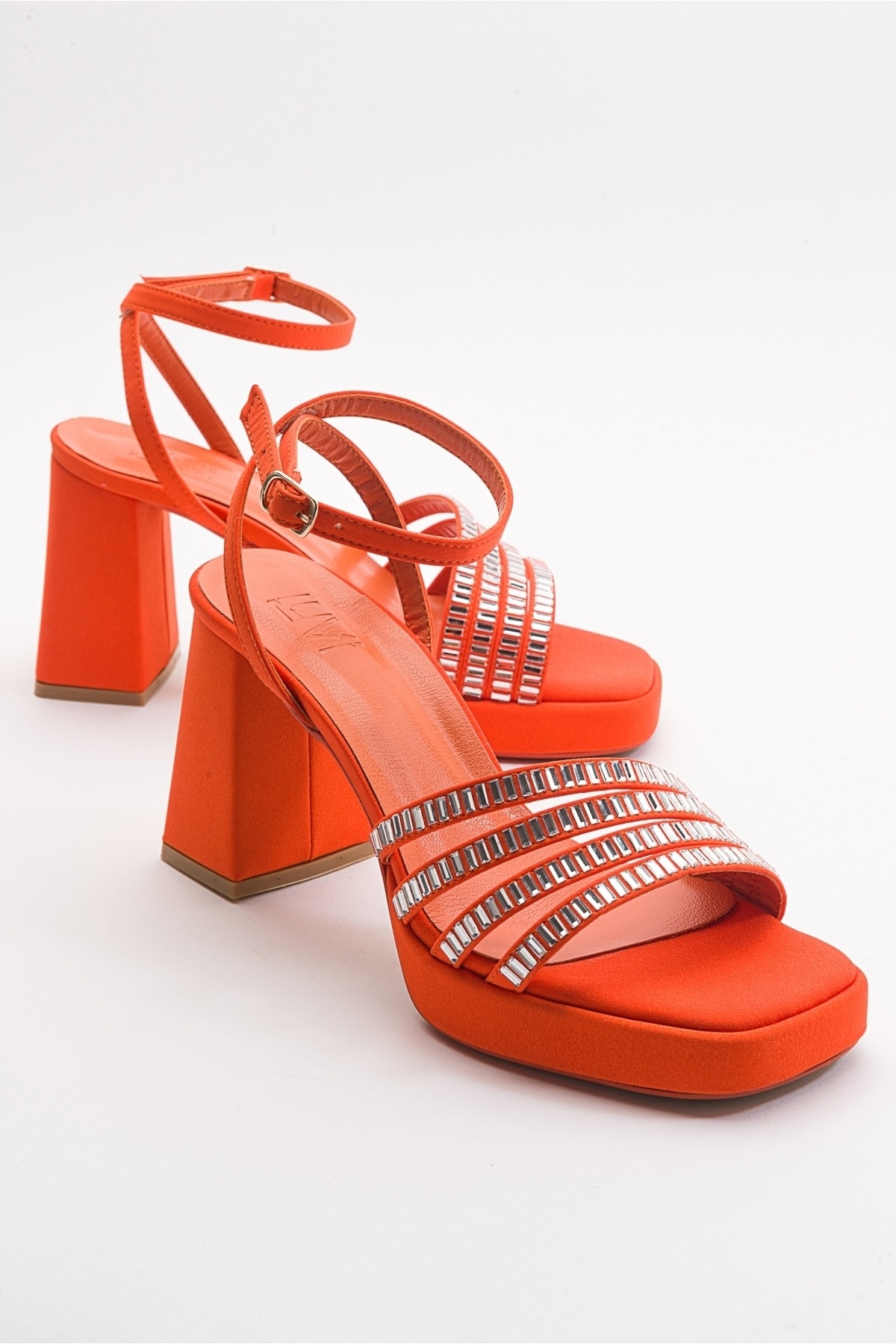 Levně LuviShoes Nove Orange Women's Heeled Shoes
