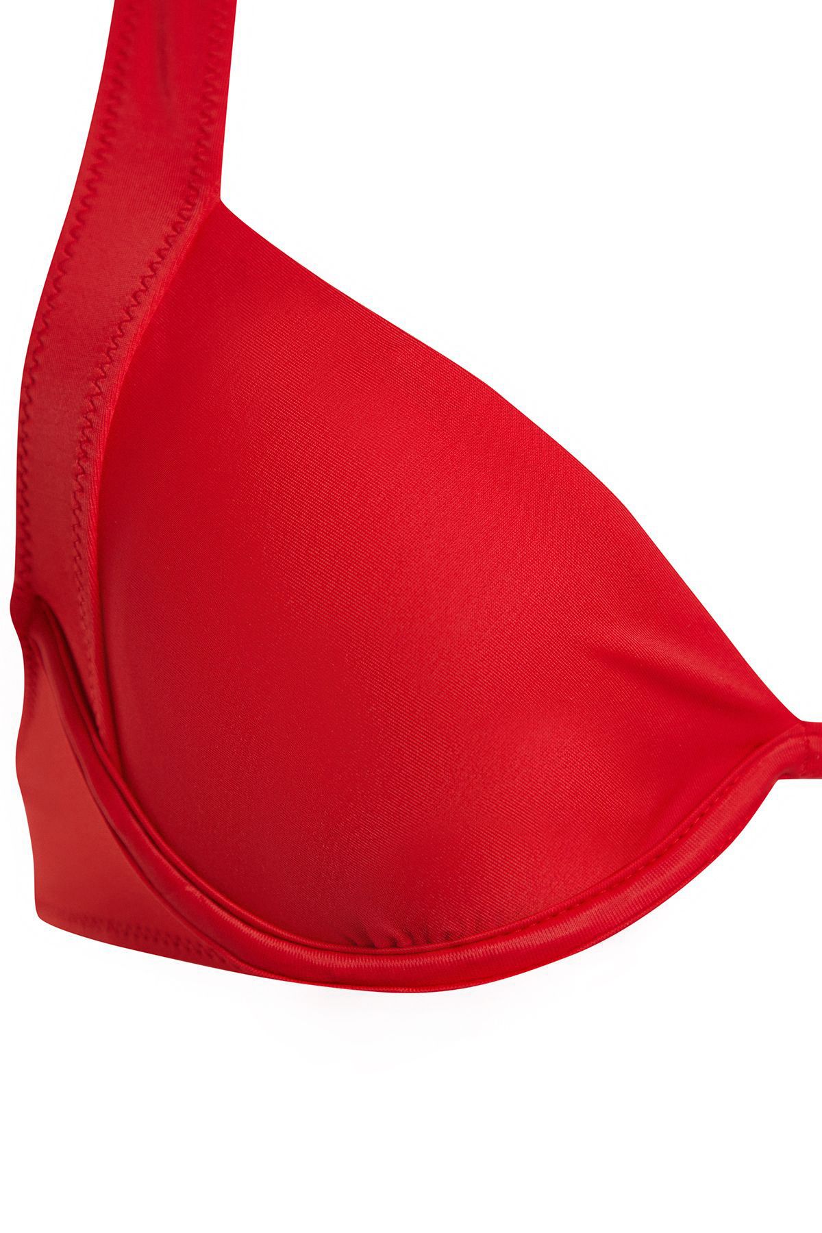 Trendyol Red Balconette Inverted V Underwire Bikini Top