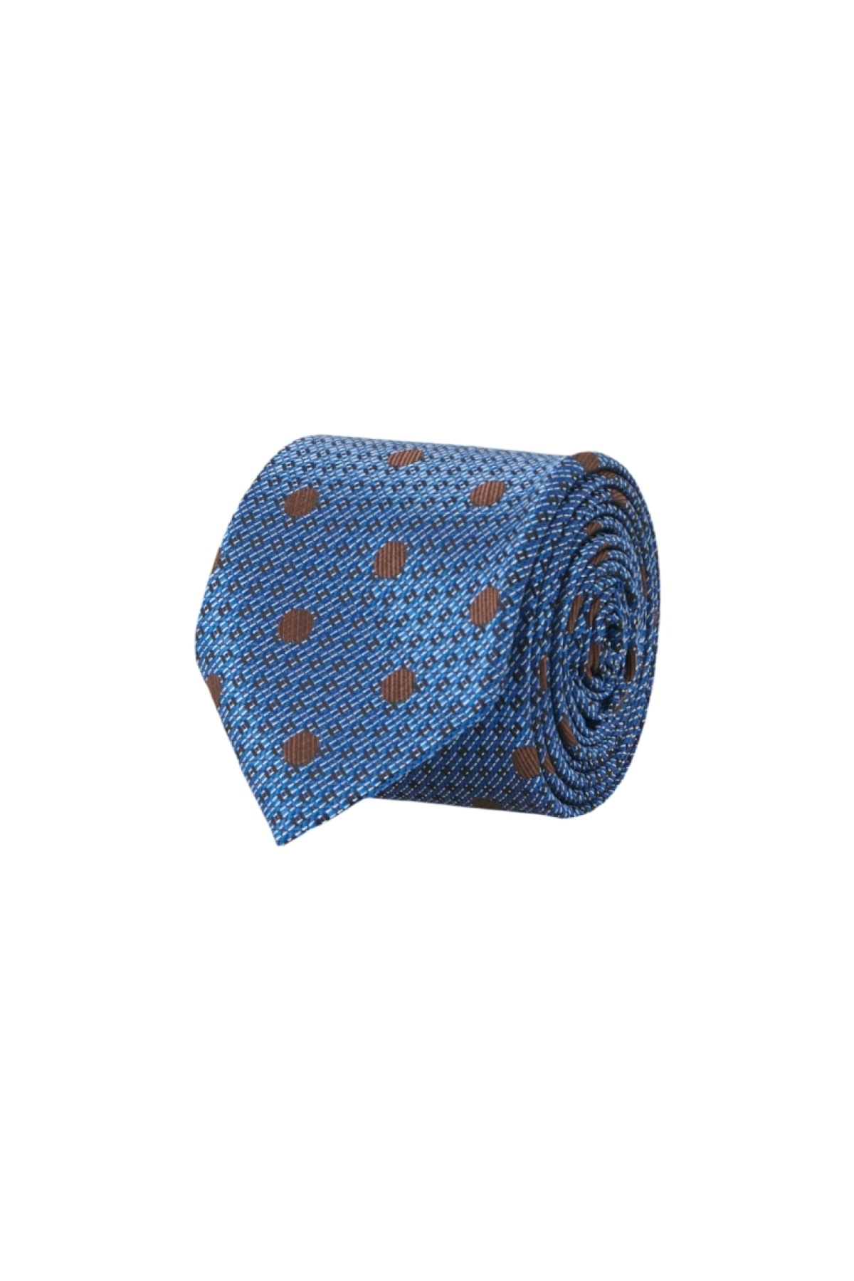 ALTINYILDIZ CLASSICS Men's Blue-brown Patterned Classic Tie