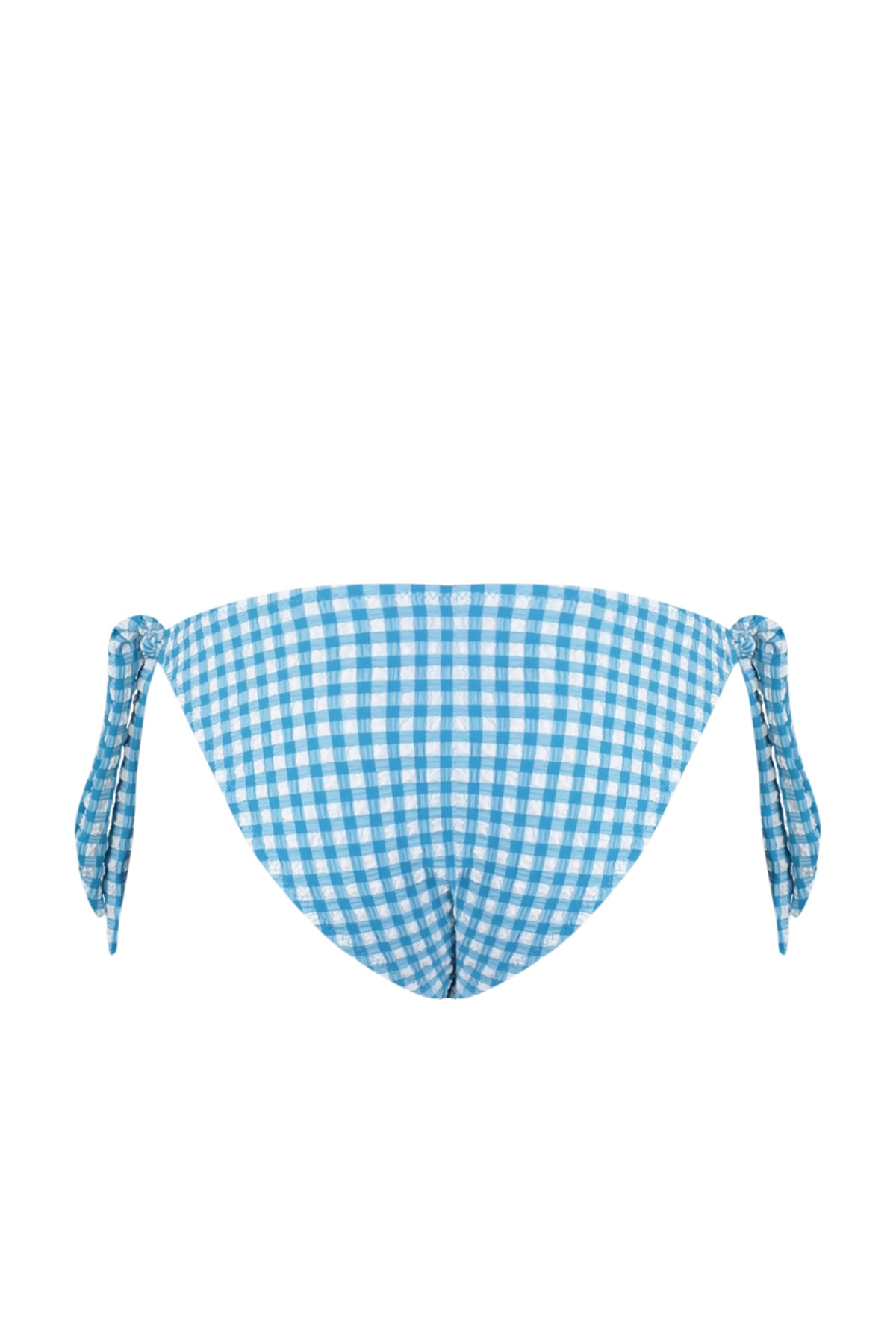 Trendyol Blue Hijab Bikini Bottoms cu cravată texturată Regular Leg