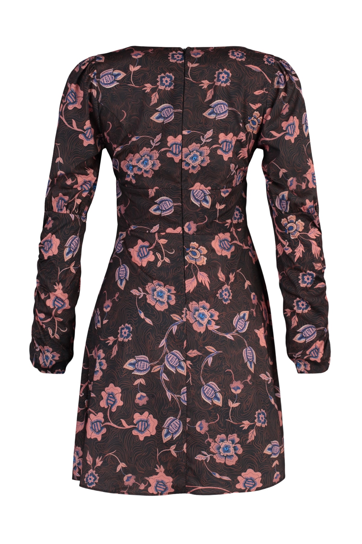 Trendyol Multi Color Decollete Rochie țesută detaliată