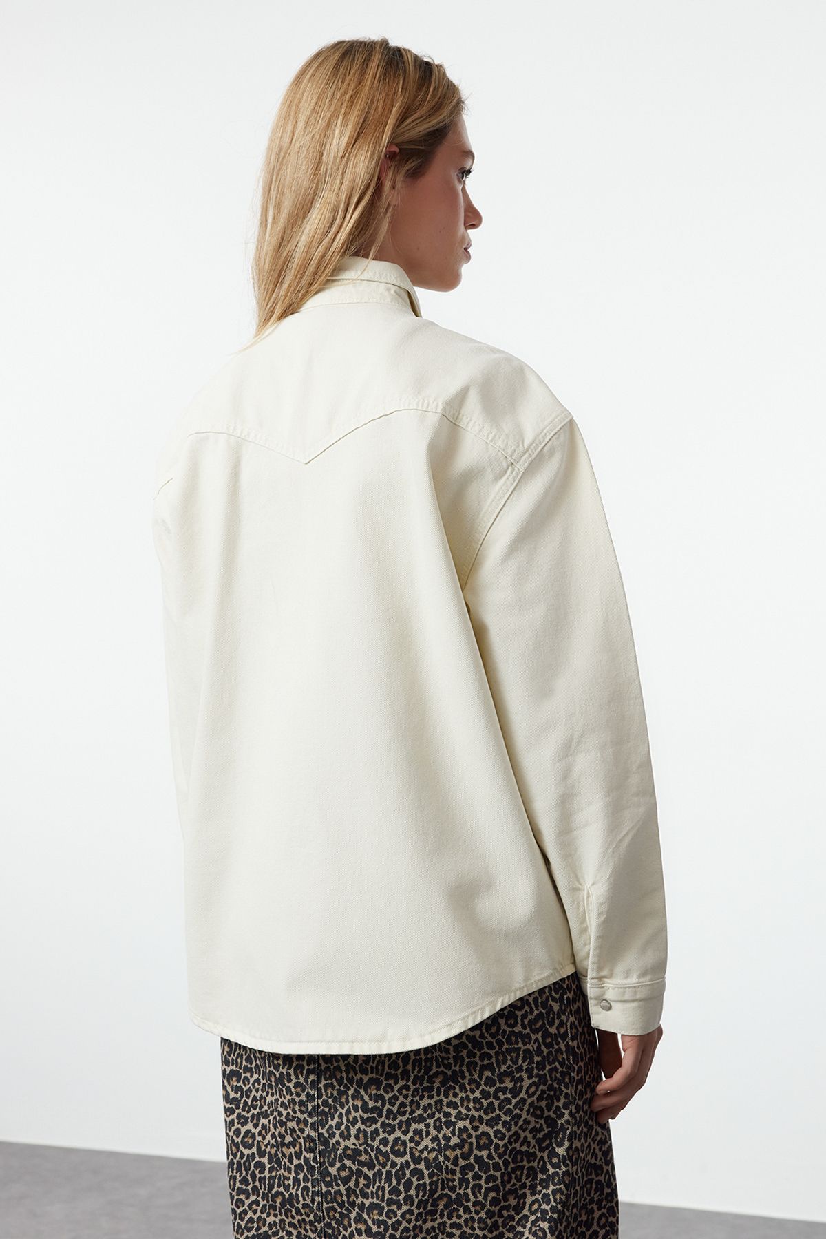 Trendyol Ecru Denim Shirt