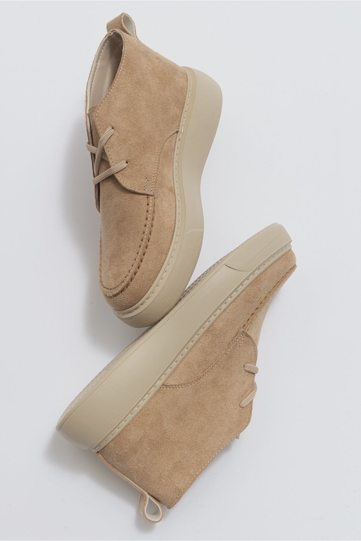 LuviShoes Valve Women's Dark Beige Suede Boots