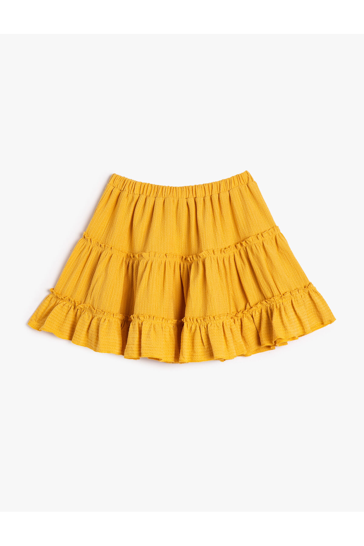 Levně Koton Skirt With Frills, relaxed fit. Elasticated, textured waist.