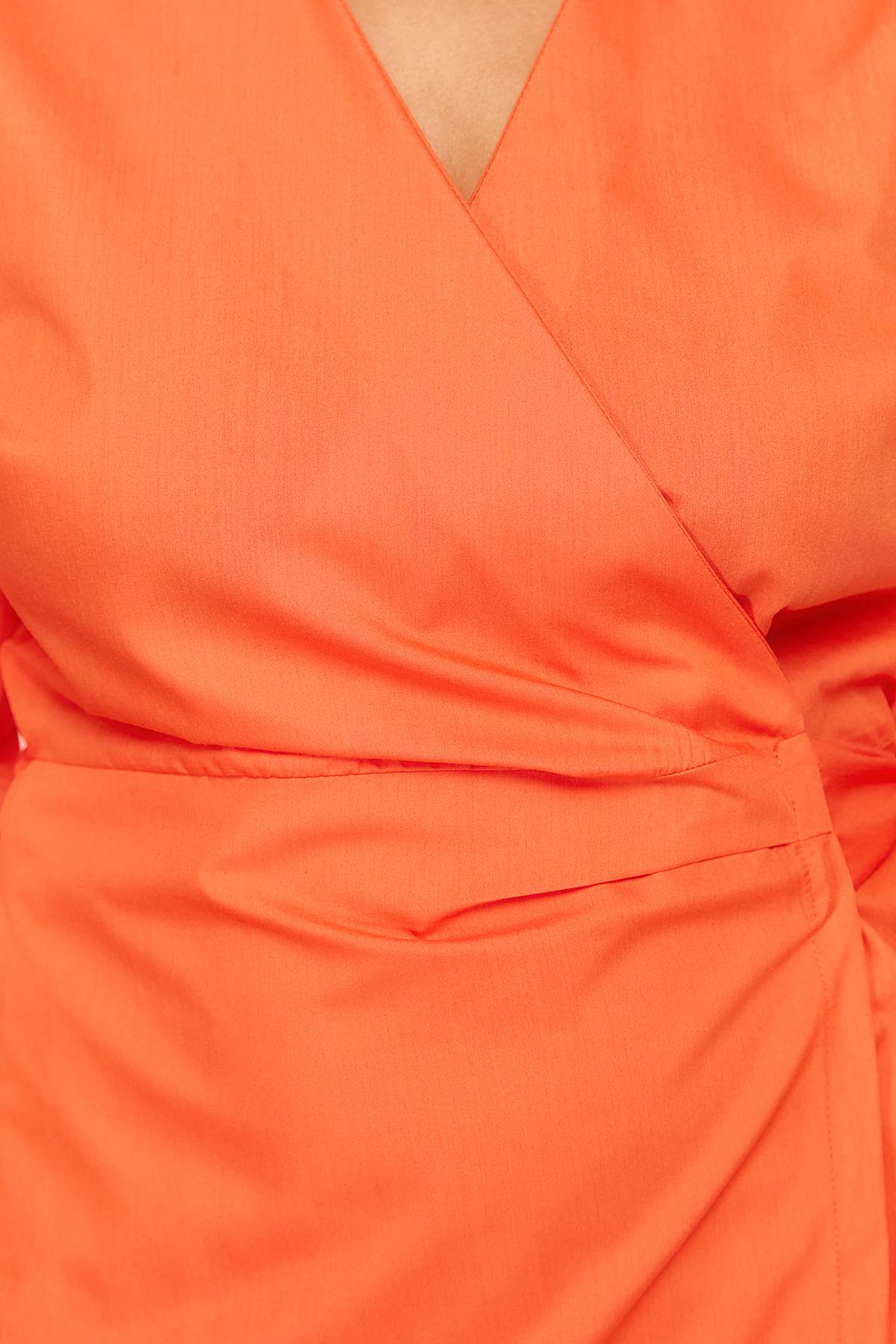 Trendyol Curve Orange Double Breasted Woven Dress